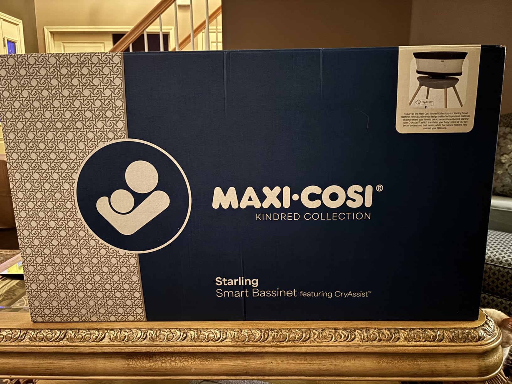 Maxi-Cosi Starling Smart Bassinet, CryAssist AI Cry Translation, 5 Rocking Motions, Cozy Mattress Pad, Machine-Washable Cover, Built in Bluetooth Speaker, Natural Heritage-COSI customer photo 1
