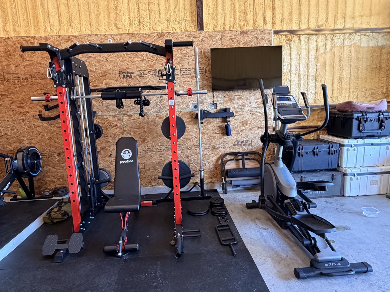 Pooboo Weight Bench, Adjustable Workout Bench for Home, 1500LBS Weight Capacity Heavy Duty Strength Training Bench, Flat/Incline/Decline Positions for Full Body Workout customer photo 2