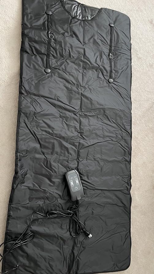 MIXC Infrared Sauna Blanket for Home Use, Portable Design and Full Body Detox & Relaxation, Highest 176°F, 20-60 Minutes Timer, 6 ft x 2.65 ft Black customer photo 2