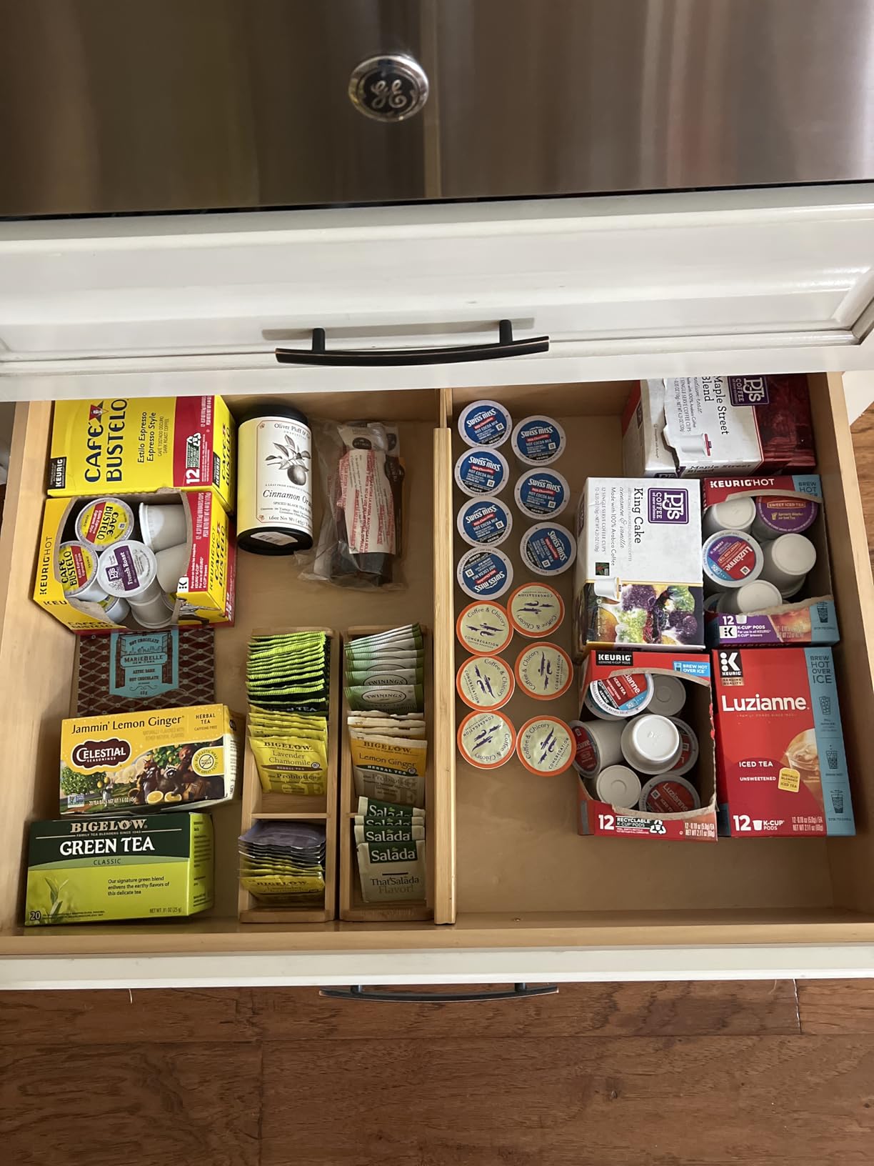 Utoplike Bamboo Dresser Drawer Dividers, 4'' High Adjustable Drawer Organizers for Clothing, Spring Loaded, Works in Kitchen, Bathroom, Bedroom, Drawer, Desk, 4 pcs customer photo 1