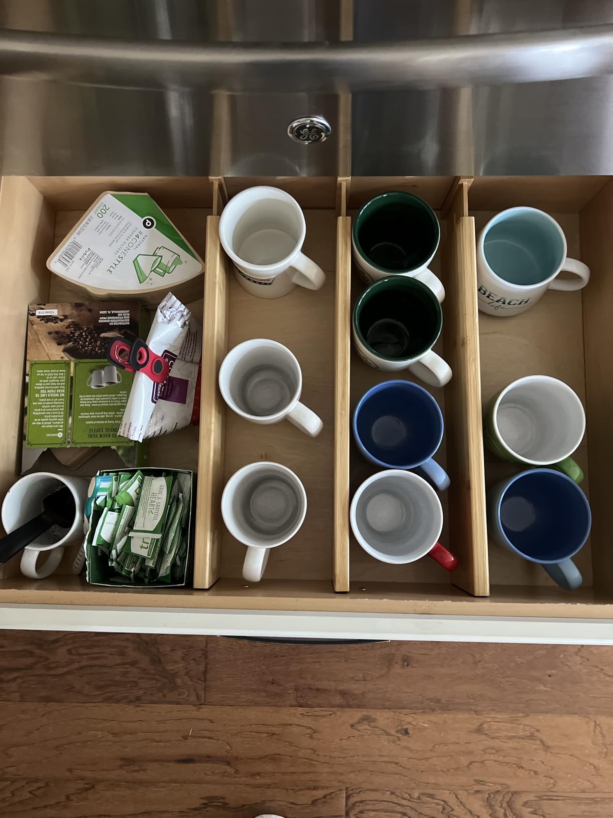 Utoplike Bamboo Dresser Drawer Dividers, 4'' High Adjustable Drawer Organizers for Clothing, Spring Loaded, Works in Kitchen, Bathroom, Bedroom, Drawer, Desk, 4 pcs customer photo 2