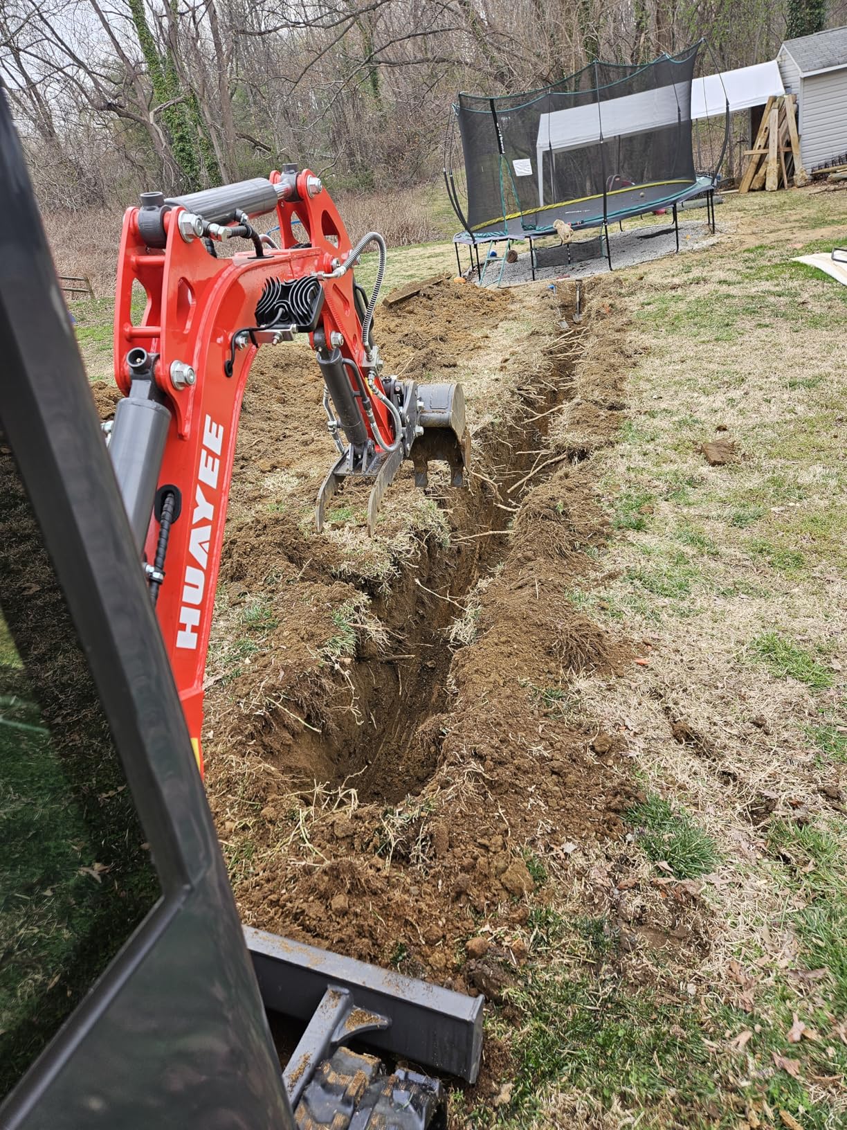 HY12C 1.2T Mini Excavator 13.5HP Gasoline Engine with Hydraulic Thumb - Compact Power for Landscaping & Construction - Includes Delivery & Unloading Service customer photo 1