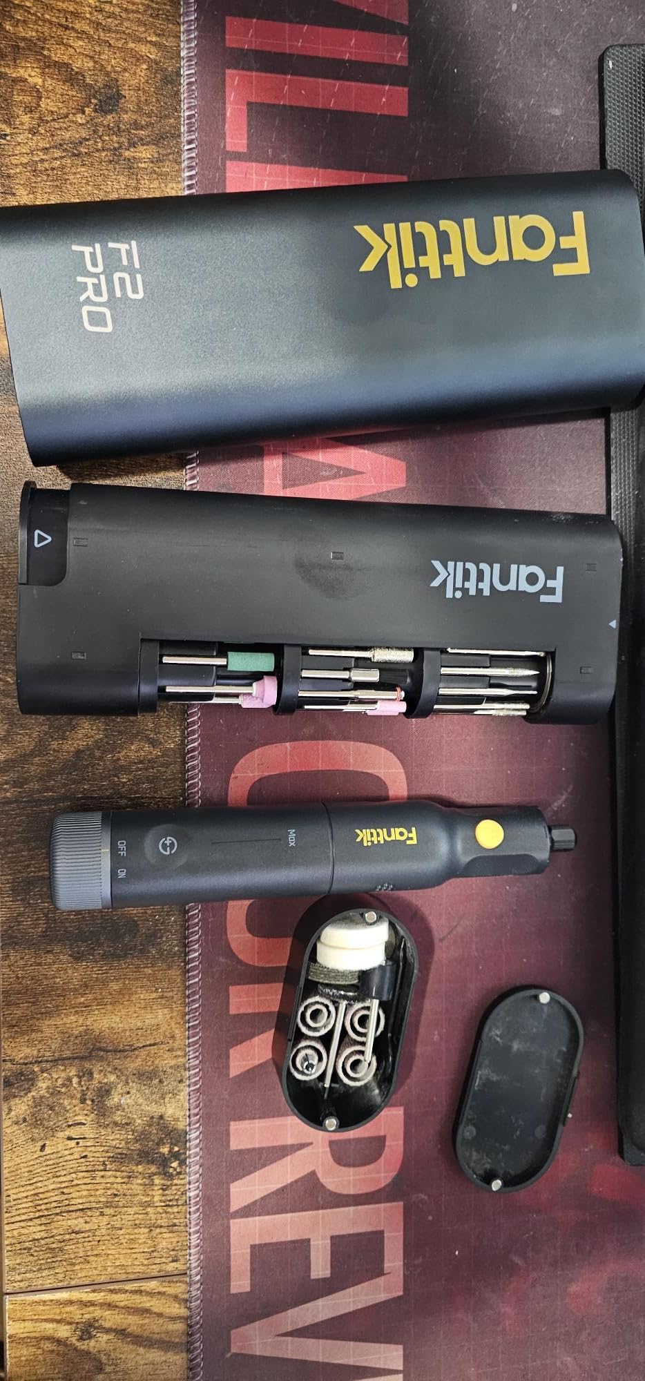 Fanttik F2 PRO Cordless Rotary Tool Kit Strong Magnetic Motor, Revostor Hub, 5 Variable Speed, 25000 RPM, 55 Accessories, for 3D Printed Sanding, Polishing, Drilling, Carving, Cutting DIY Craft customer photo 1