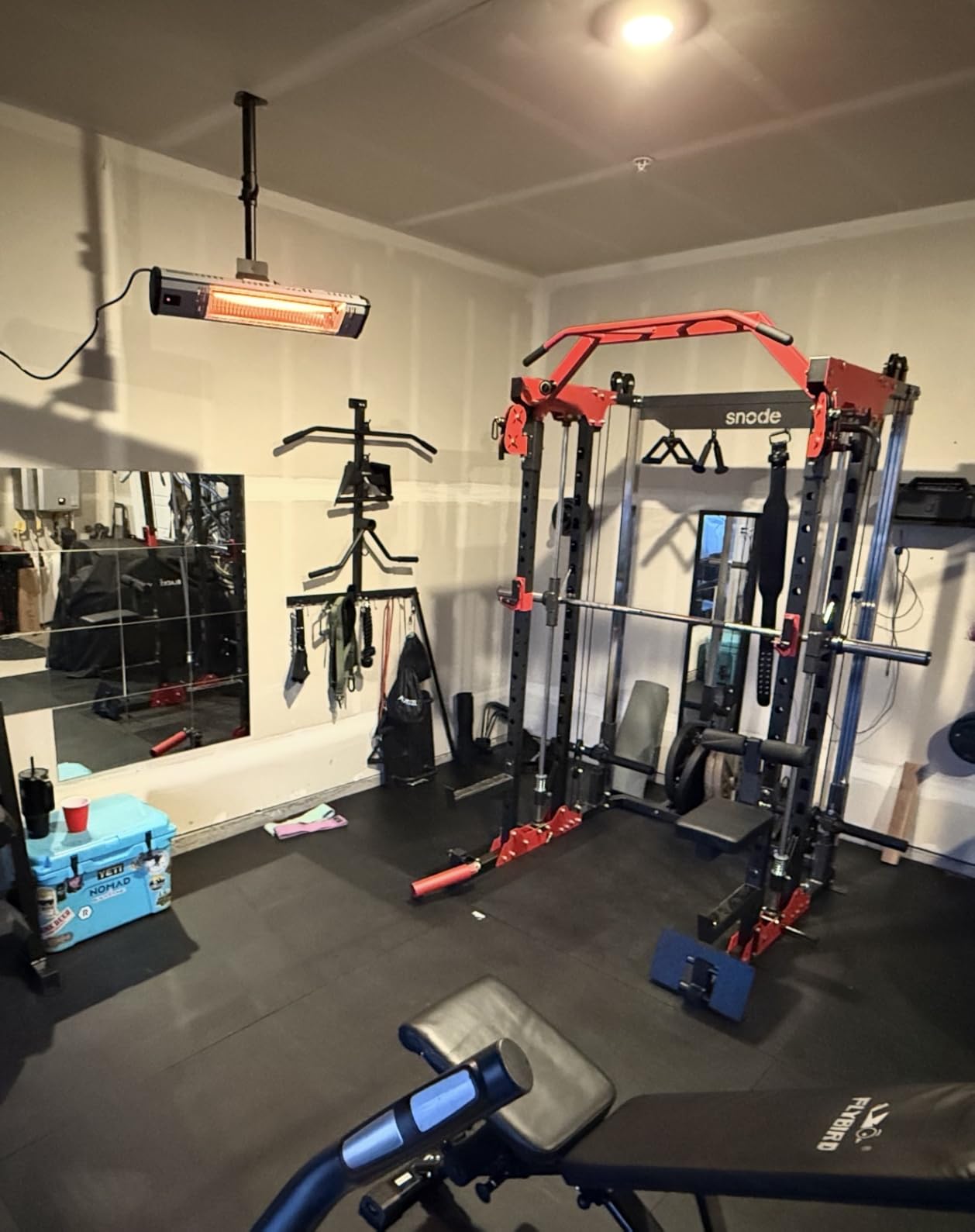 SNODE ALL10 Smith Machine for Home Gym, Power Rack with Cable Crossover, Squat Rack with Leg Press and Advanced LAT Pull-Down Seat, 2000LB Weight Capacity customer photo 2