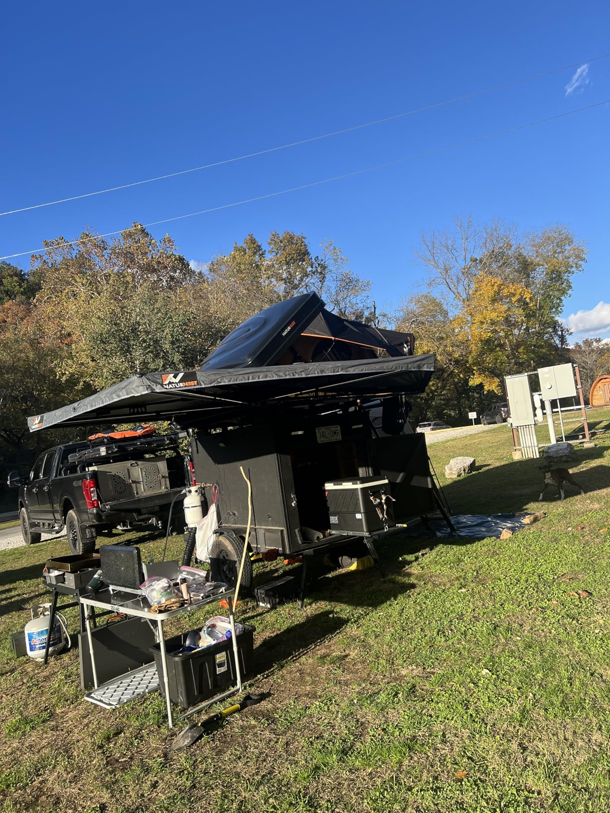 Naturnest 270 Car Awning, Waterproof Windproof UV-Resistant Retractable Awning with LED Light for Camper, 270 Degree Manual Retractable Side Awnings for Truck, SUV, Jeep, Van - Passenger Side customer photo 1