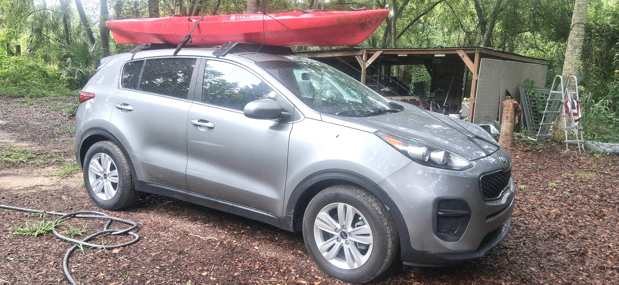 Abahub Soft Roof Rack Pads with 2 Tie Down Straps, 2 Tie Down Ropes, 2 Hood Loops and Storage Bag, for Surfboard, Kayak, Canoe, Heavy Duty Universal Car Roof Racks System customer photo 2