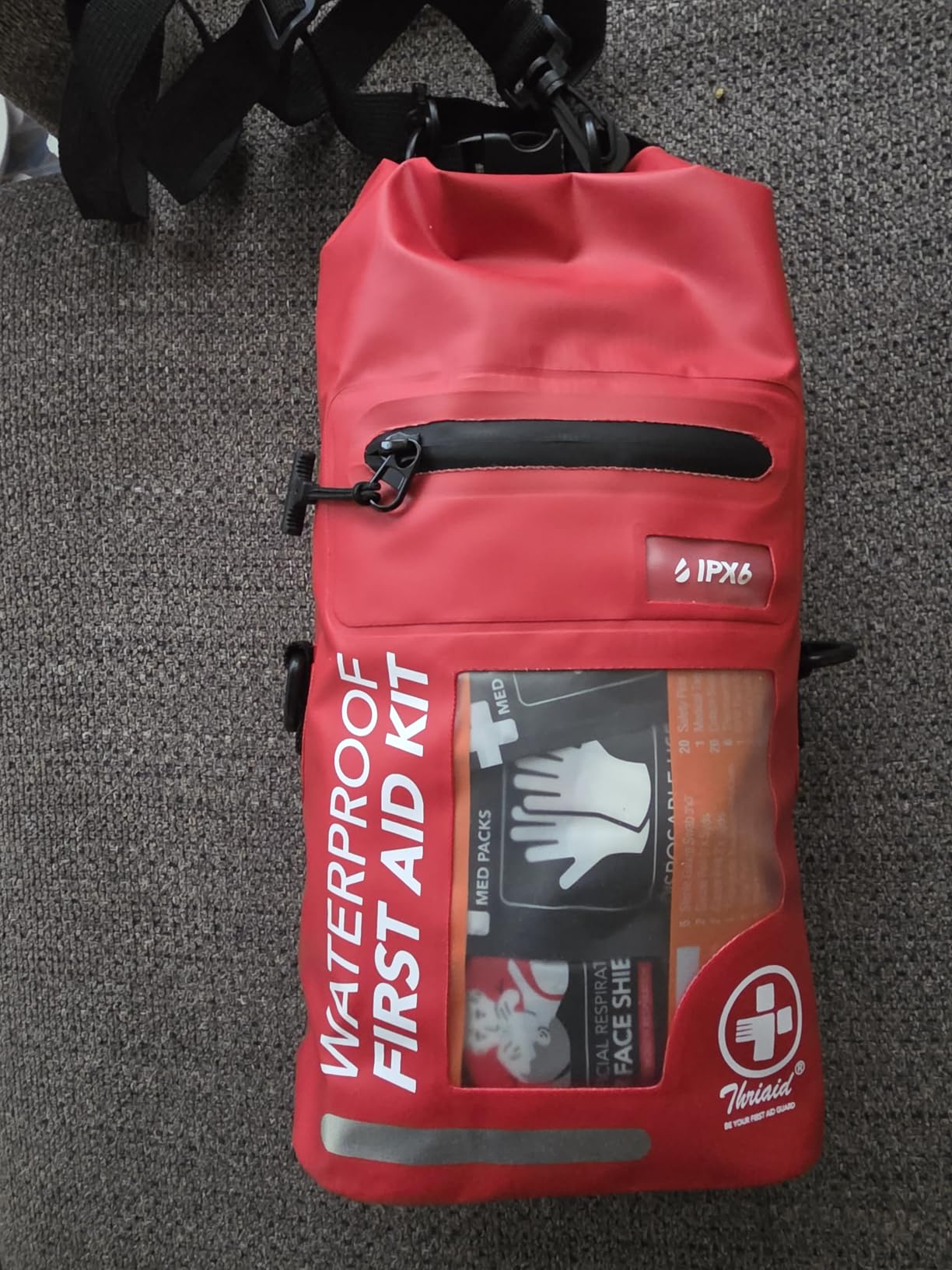 250 PCS Waterproof First Aid Kit, Roll Top Reflective Boat Dry Bag Bug Out Bags, Emergency Medical Kit Ideal for Boating, Camping, Fishing, Kayaking, Floating customer photo 2