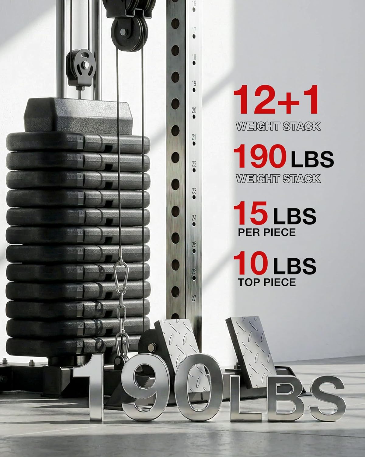 Mikolo Wall Mount Cable Station, Cable Crossover Machine with Dual Pulley System and 18 Adjustable Positions for Home Gym Fitness Equipment customer photo 2