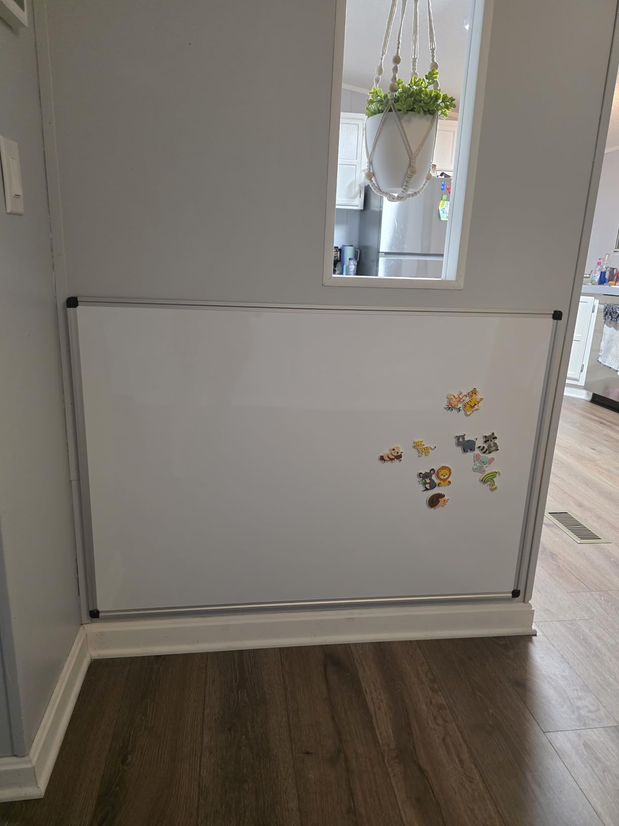 Magnetic Dry Erase Whiteboard - 46 x 33 Inch White Board - 4 x 3 Large Wall-Mounted Board with Silver Aluminum Frame, 1 Magnetic Eraser, 2 Pens, Detachable Marker Tray, 6 Magnets customer photo 1
