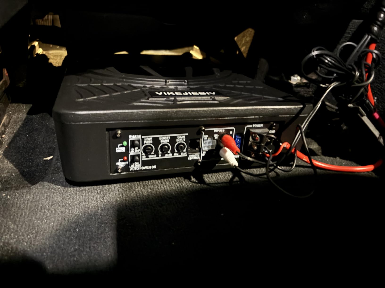 1200W Subwoofer, Slim Underseat Car Subwoofer and Amp Package with Ambient Light, Individual Control for Low Pass/Gain/Boost Bass, Loud Stereo Sound, Deep Bass Perfect for Truck/SUV/Jeep/MPV (Black) customer photo 2