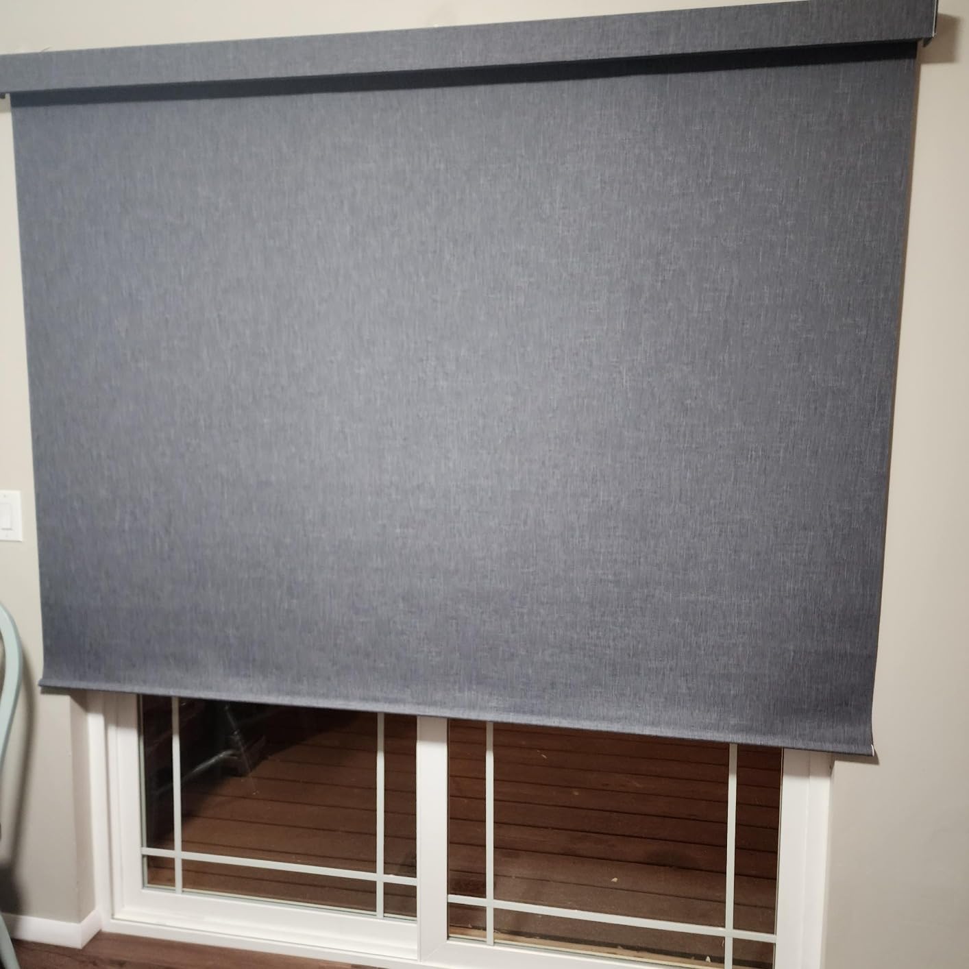 Yoolax Motorized Blinds with Remote, Blackout Smart Blinds Automatic Blinds for Windows, Electric Window Shades Compatible with Alexa Roller Window Shades with Valance (Linen Beige, 34