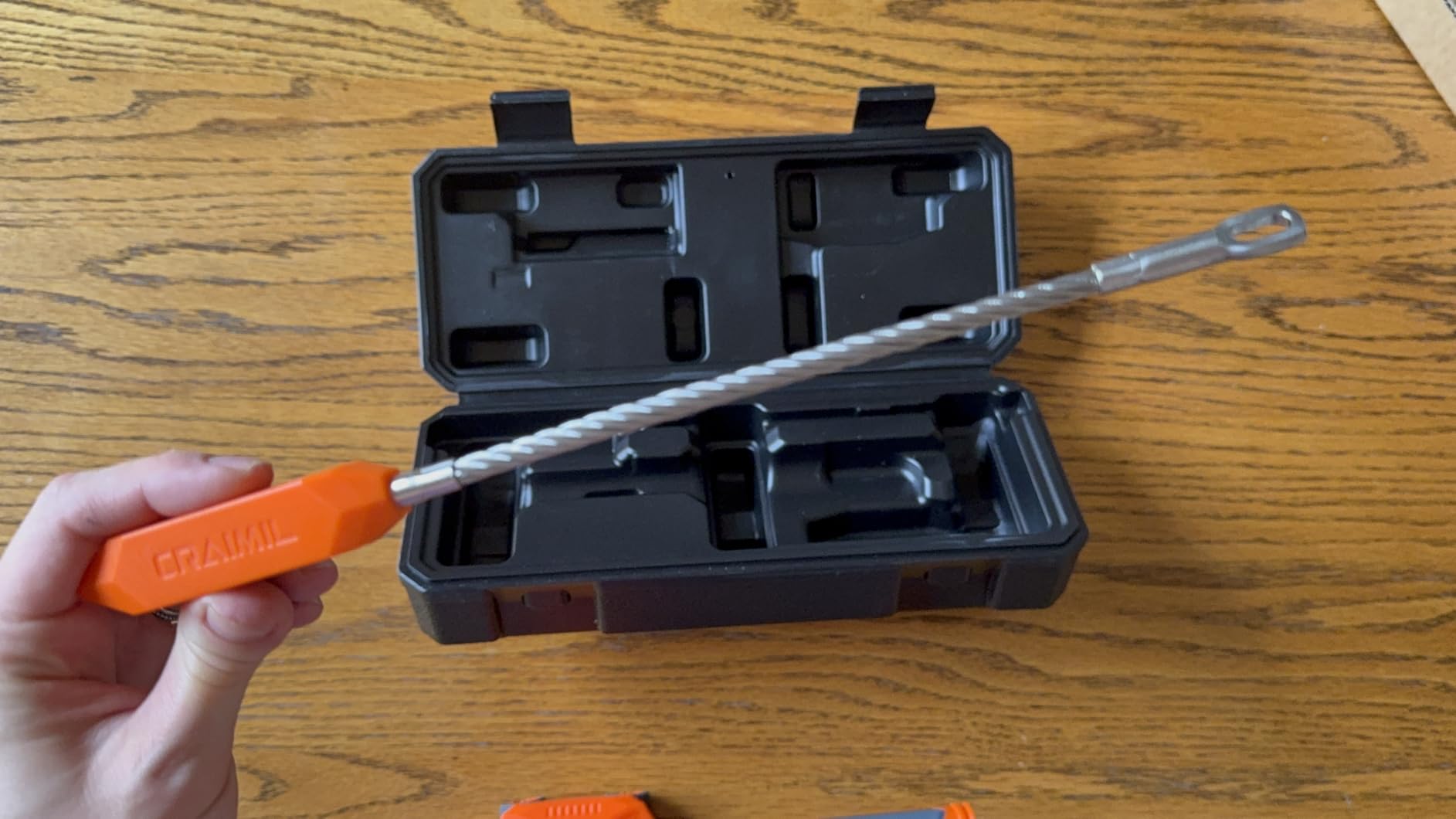 Magnetic Wire Puller for Electrical Wiring - Rare-Earth Magnets, Stainless-Steel Leader for Easy Cable Pulling in Walls & Tight Spaces, Doubles as Stud Finder, Includes High-Quality Hard Plastic Case customer photo 1