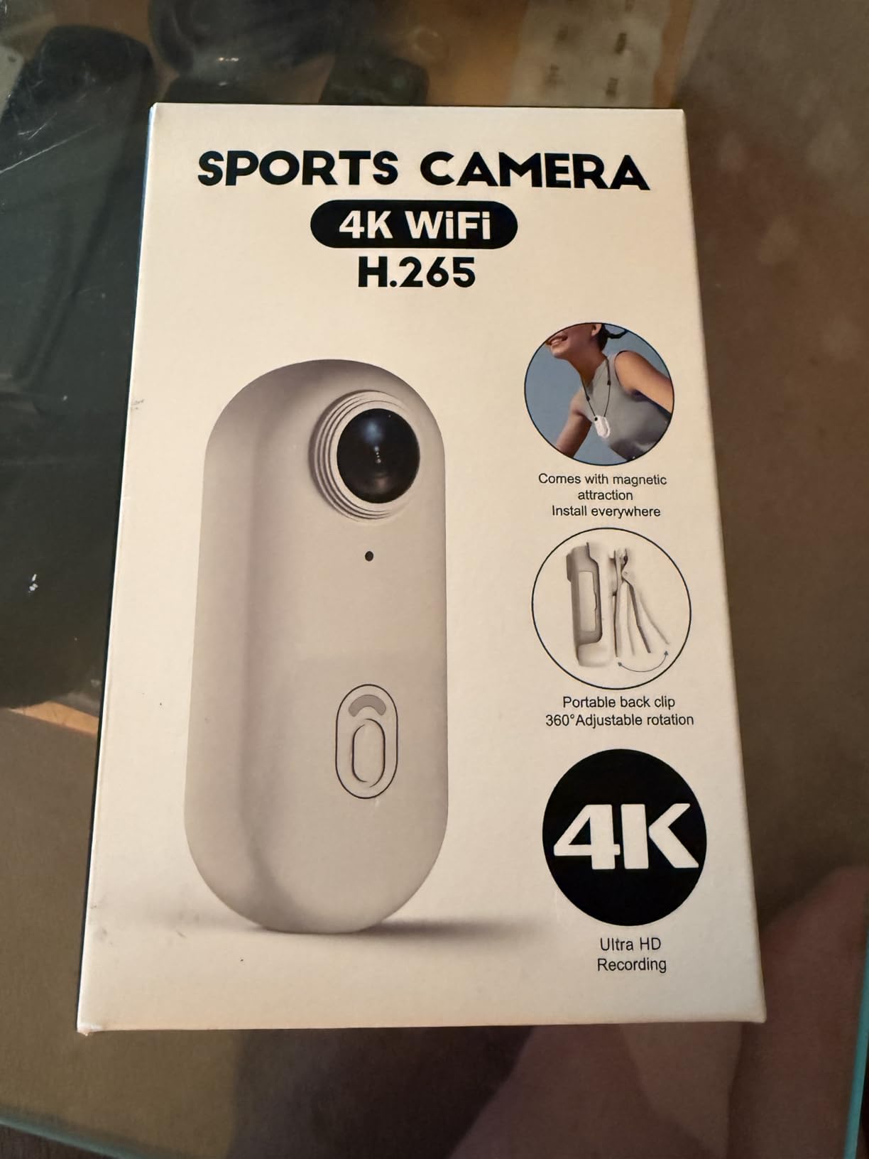 4K Mini WiFi Action Camera 128GB Thumb POV Portable Body Cam Wearable Video Recorder with IPX7 Waterproof Underwater Camcorder, Helmet Mount, Magnetic Sport DV for Bike Cycling, Pet, Vlogging(Black) customer photo 2