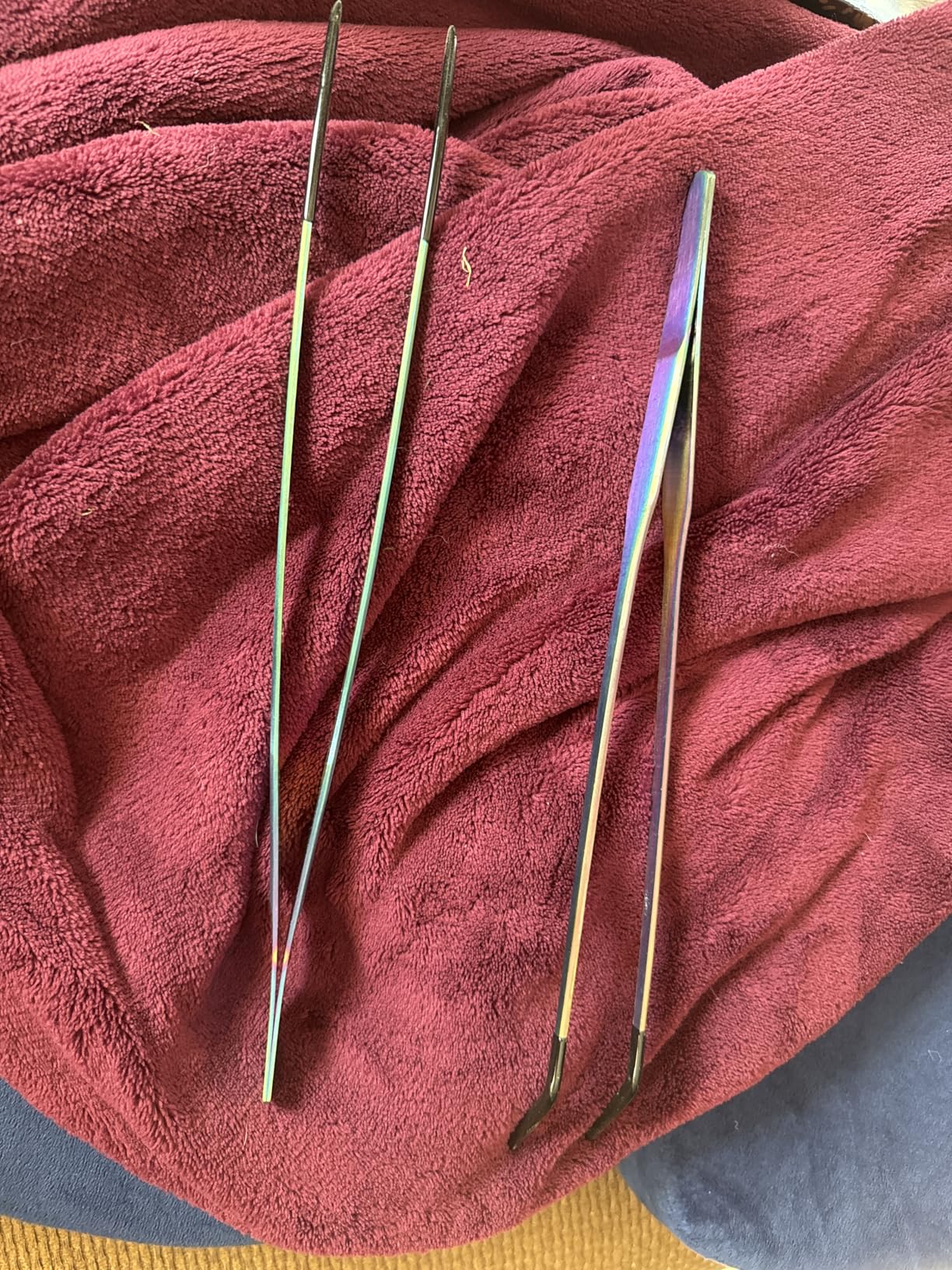 2PCS Stainless Steel Reptile Feeding Tongs with Rubber Tip, 10.6