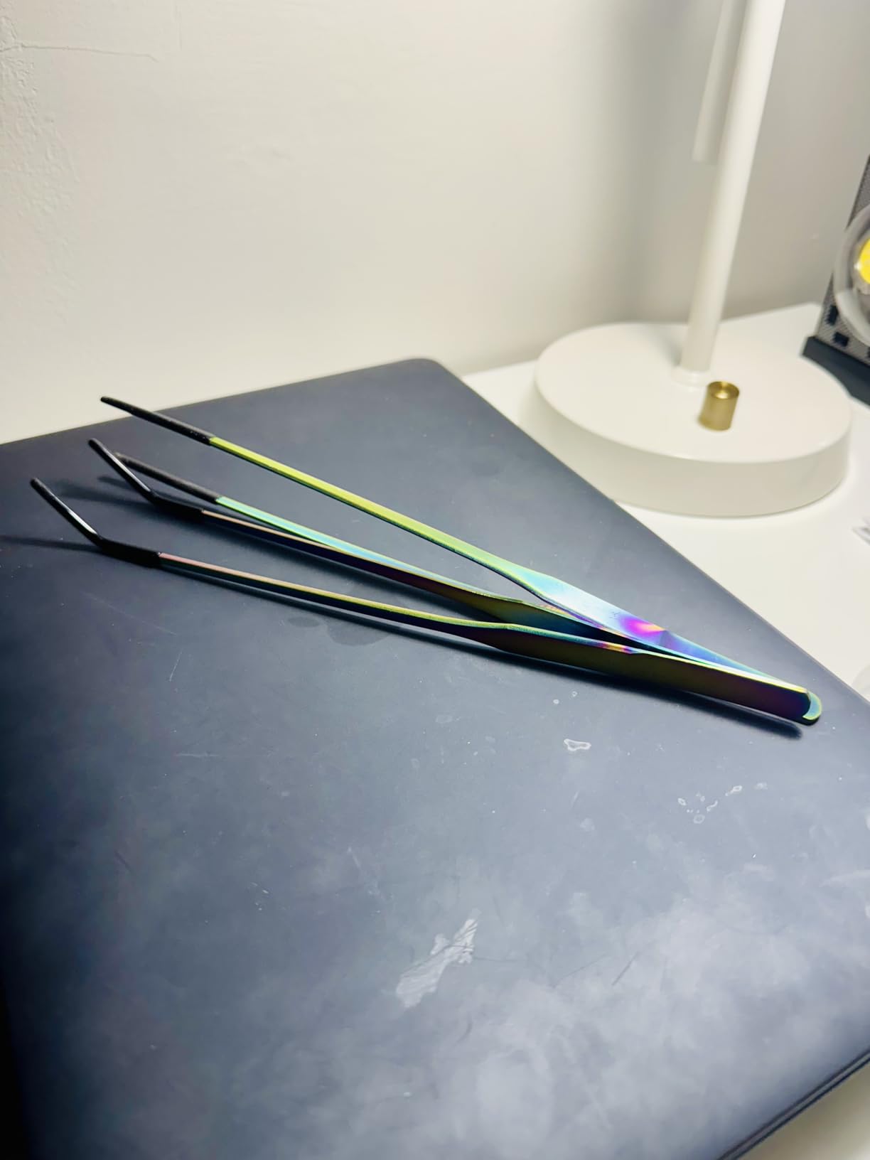 2PCS Stainless Steel Reptile Feeding Tongs with Rubber Tip, 10.6