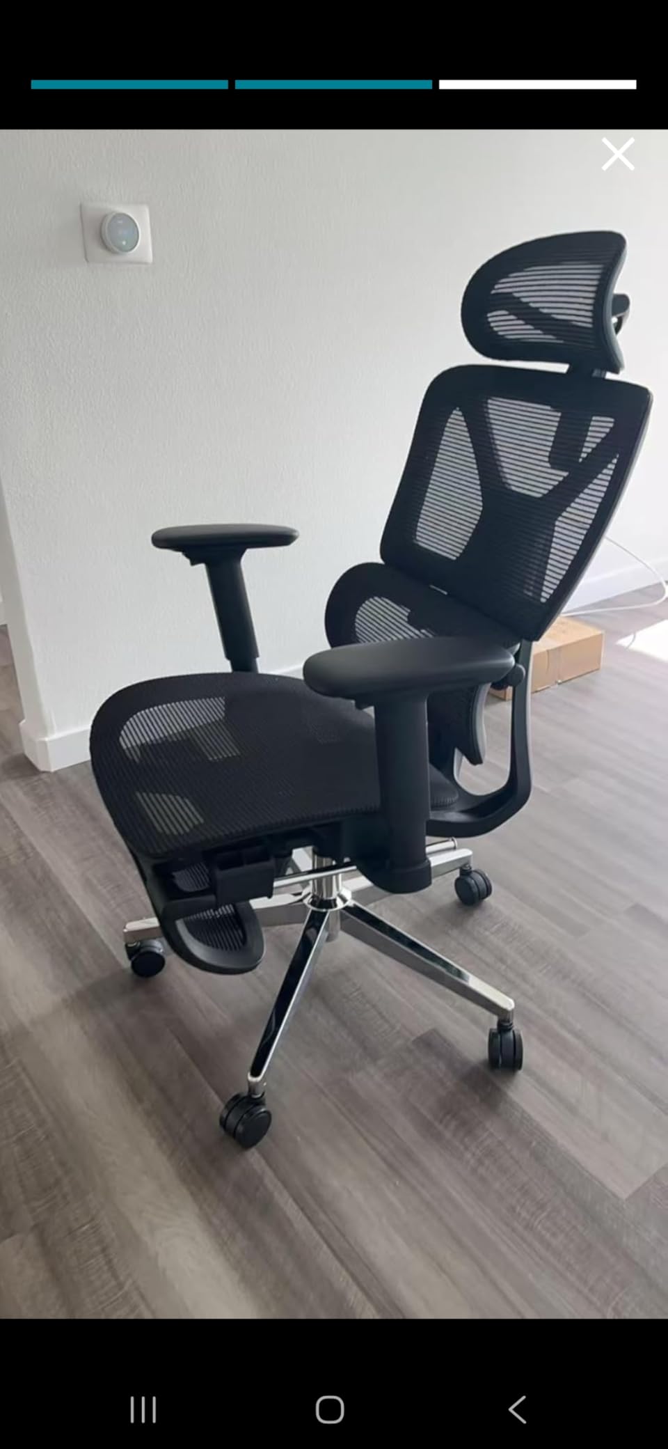 FLEXISPOT ErgoX Premium Ergonomic Office Chair with Footrest - Adjustable 3D Armrests, Dynamic Lumbar Support, Recline & Tilt Function, Mesh Seat, for Home & Office Use customer photo 2