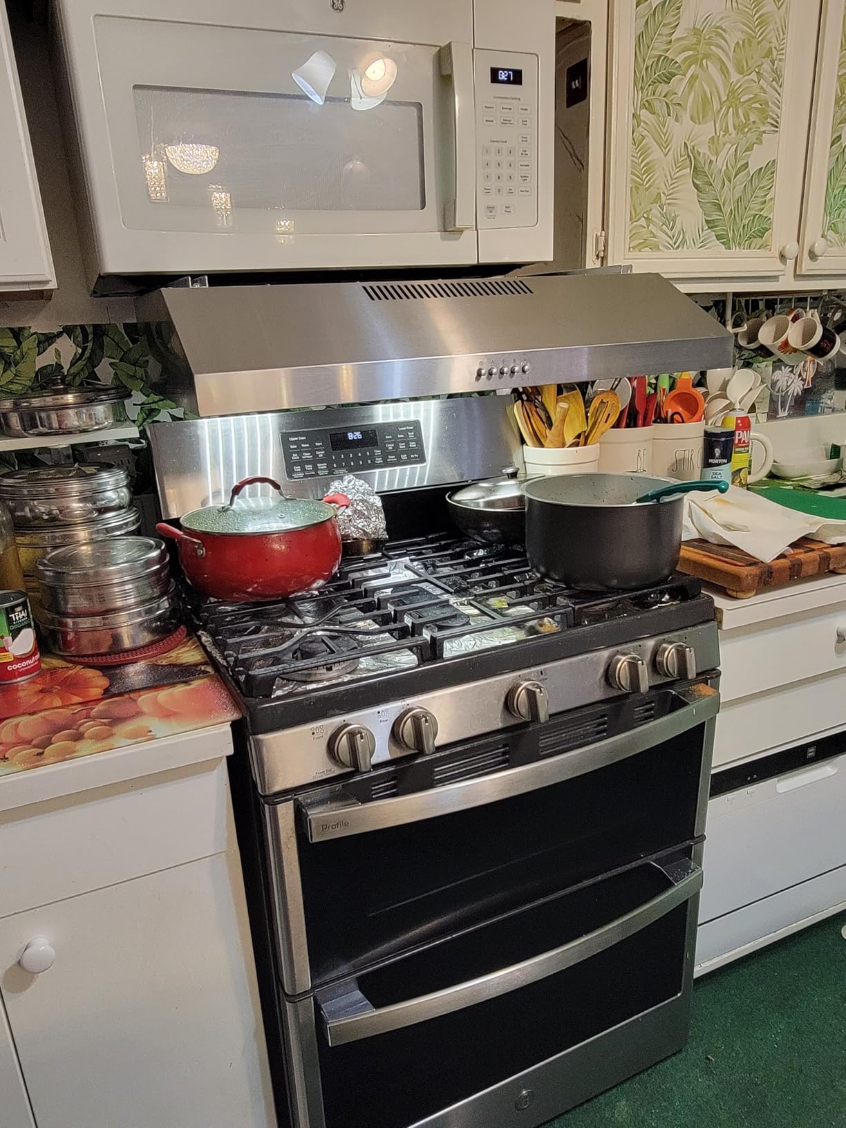 36 Inch Wall Mount Range Hood 1200 CFM, 4 Speed Remote Control Kitchen Wall Mount Range Hood with Motion Sensor & Adjustable LED Lighting Ducted/Ductless Convertible Pro Series customer photo 2