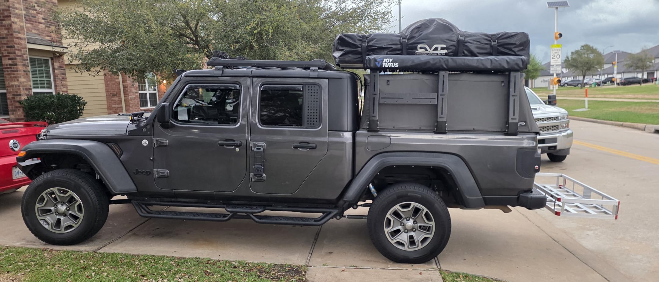JOYTUTUS 270 Awning - 125 SQ. FT Freestanding All-Weather Side Canopy, Vehicle Awning UV50+, Waterproof PU10000mm, Adjustable for SUV/Truck/Van Driver Side, Wind Resistant customer photo 1