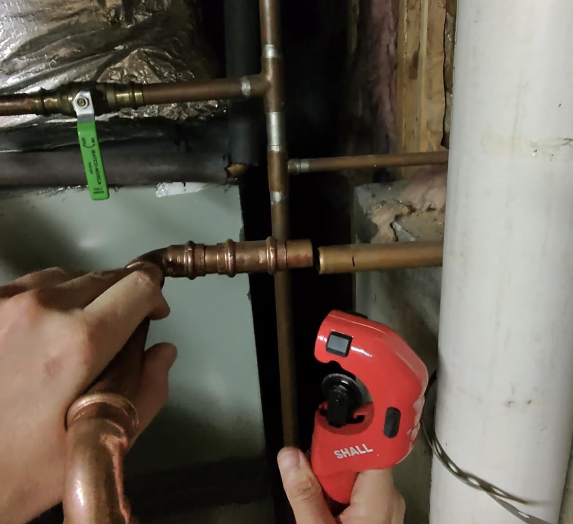 SHALL 4-Piece Tubing Cutter Set, 1/4'' to 2''OD Heavy Duty Copper Pipe Cutter, 1/8'' to 7/8'' Mini Tube Cutter, Deburring Tool & Inner Outer Pipe Reamer customer photo 1