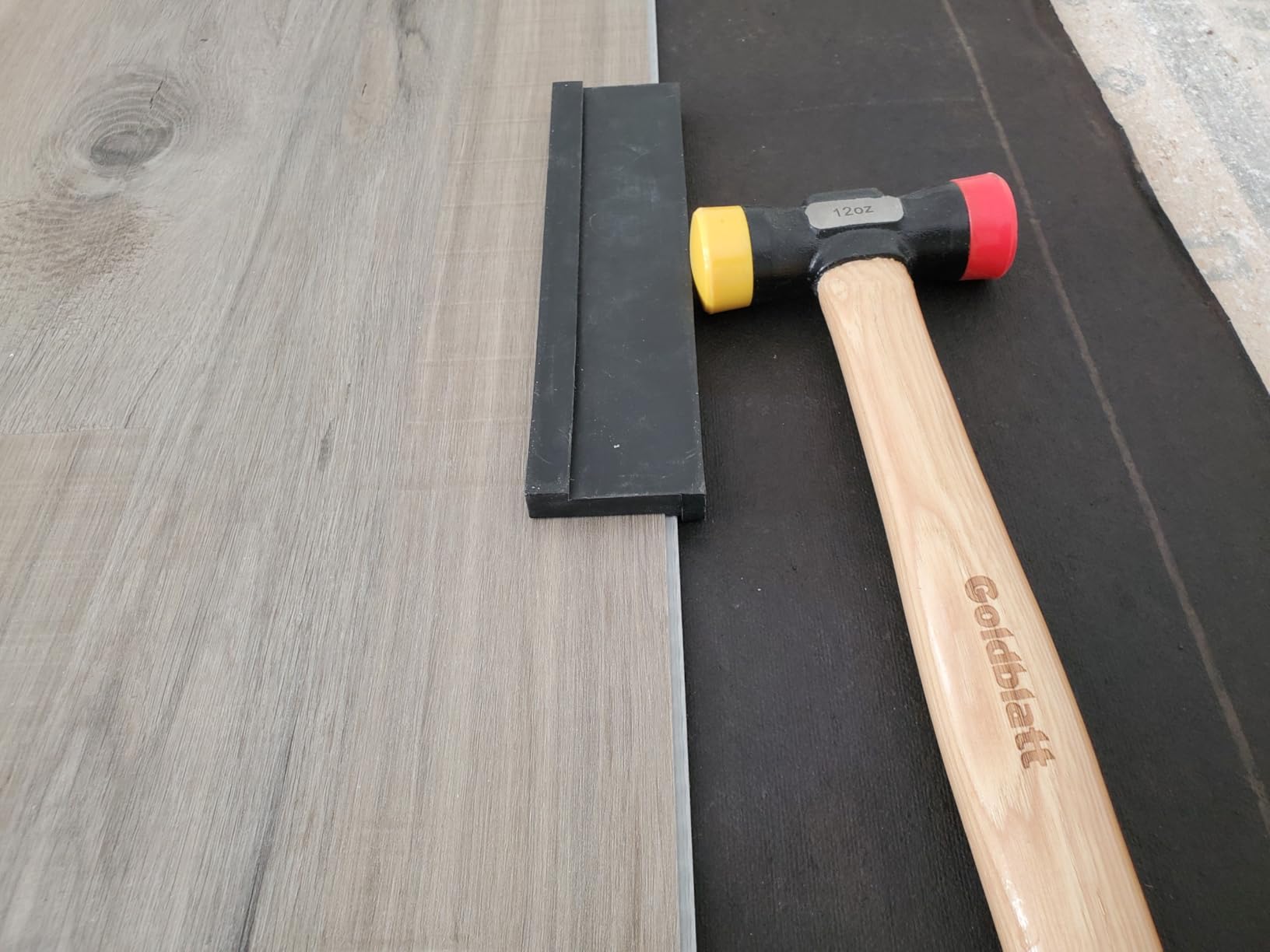 Goldblatt Laminate Wood Flooring Installation Kit with Reinforced Double-Faced Mallet, Heavy Duty Pull Bar, Tapping Block, 30-Piece Spacers, Professional Flooring Tools for Laminate, Hardwood, Vinyl customer photo 1