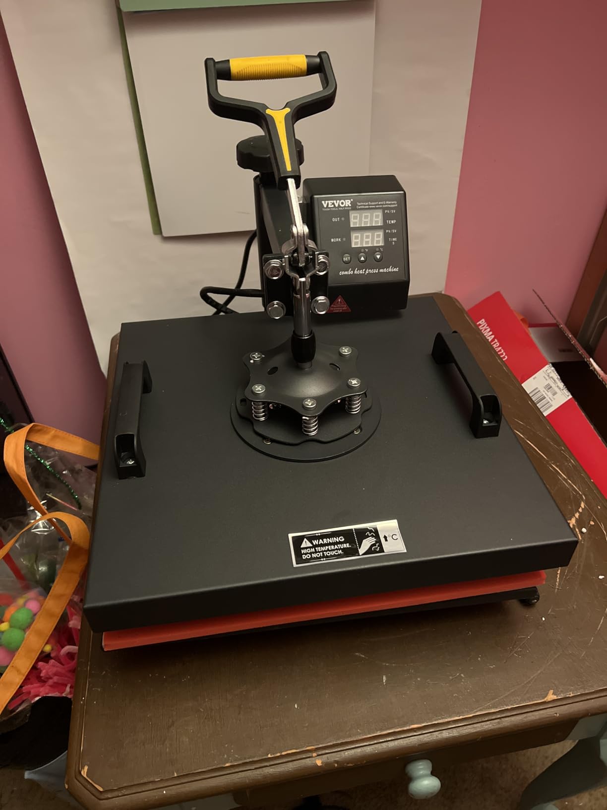 VEVOR 2 in 1 Heat Press Machine for T Shirts and Hats, 15x15 Inch Professional Swing Away Digital Tshirt Press Machine for Sublimation, Vinyl, Heat Transfer Projects customer photo 1