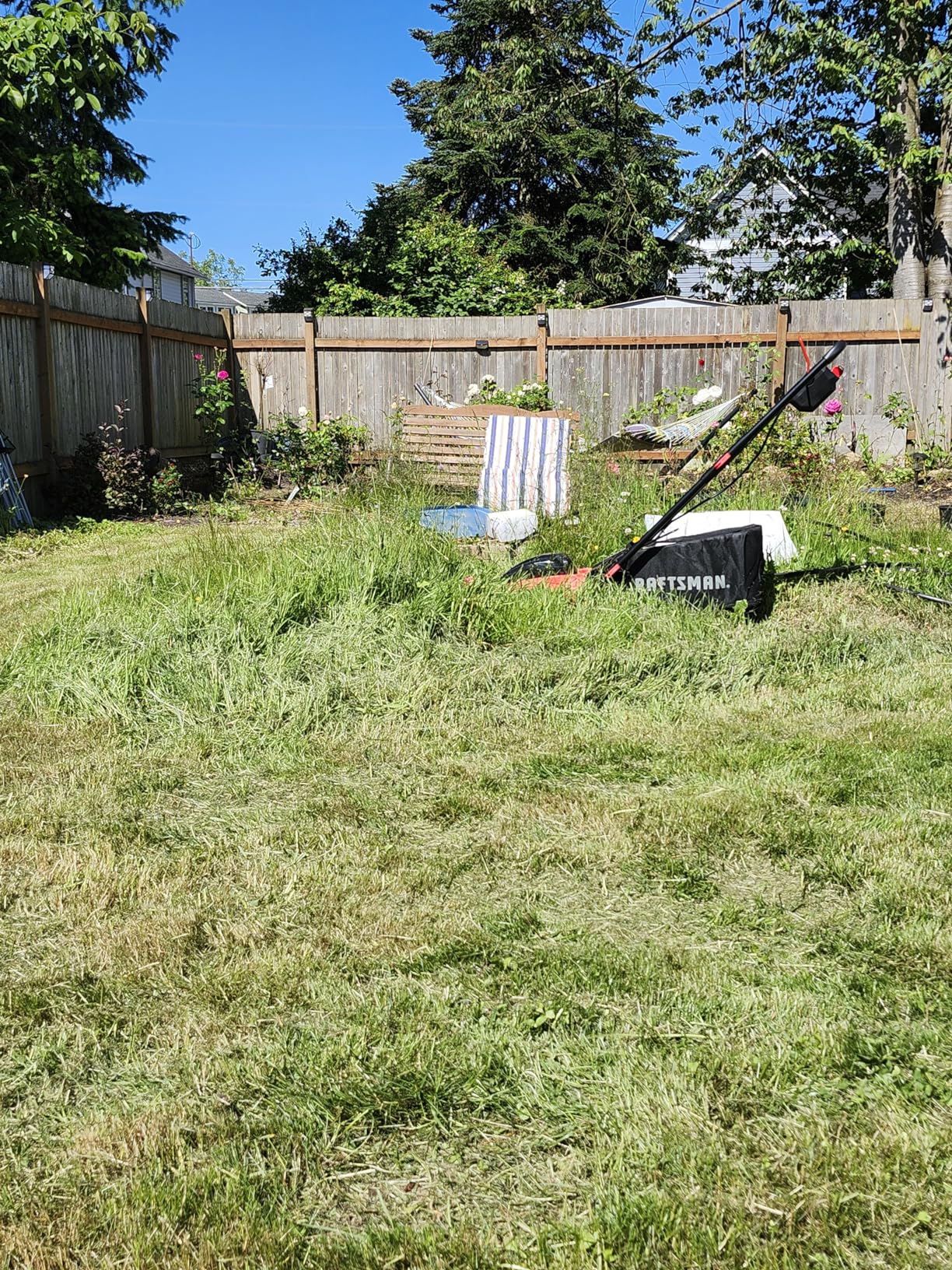 CRAFTSMAN V20 BRUSHLESS RP 21 in Rear Wheel Driver Mower, 2 x 9Ah Batteries and 2 Chargers Included, Up to 70 Min of Runtime, Self-Propelled, LED Headlights, Dual Blades (CMCMWSP320X2) customer photo 1