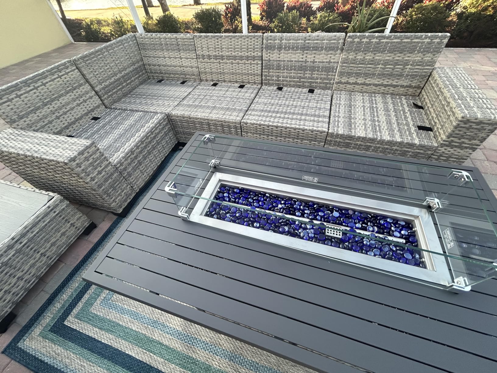 6-Piece Outdoor Patio Furniture Set Wicker Sectional Sofa Set, Patio Conversation Set with Thickened Cushions & Coffee Table for Garden, Backyard, Poolside customer photo 2