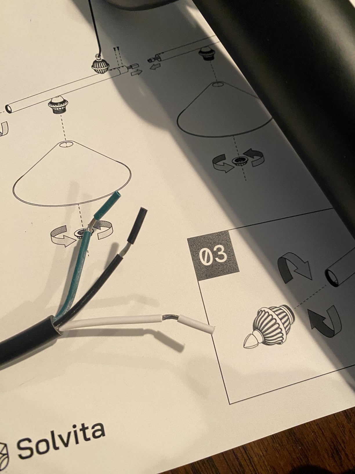 Solvita 3-Shade Pool Table Light for 7/8/9ft Billiard Tables, 59