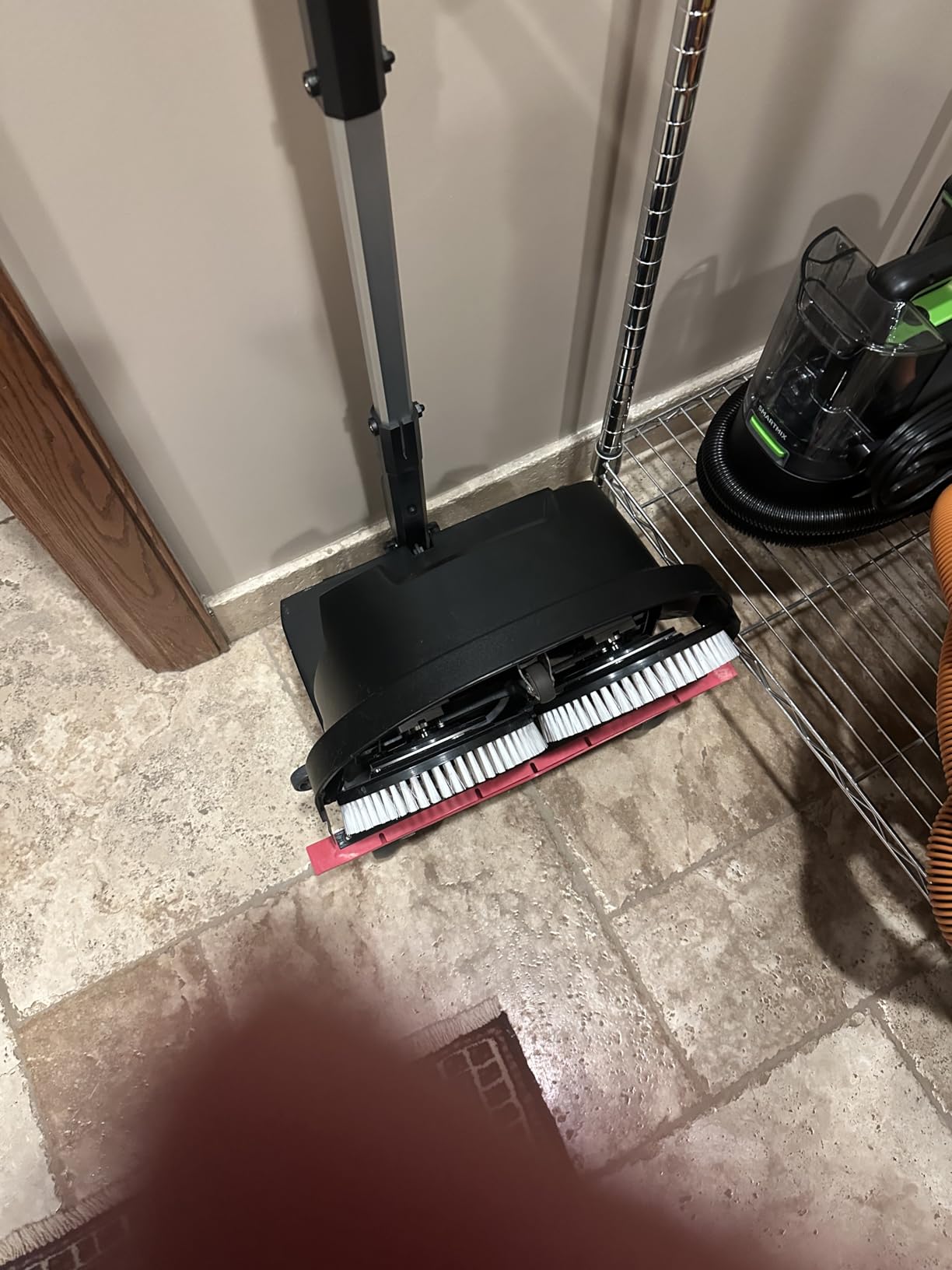 Battery Powered Walk Behind Mini Automatic Floor Scrubber Machine - Compact & Portable, 15