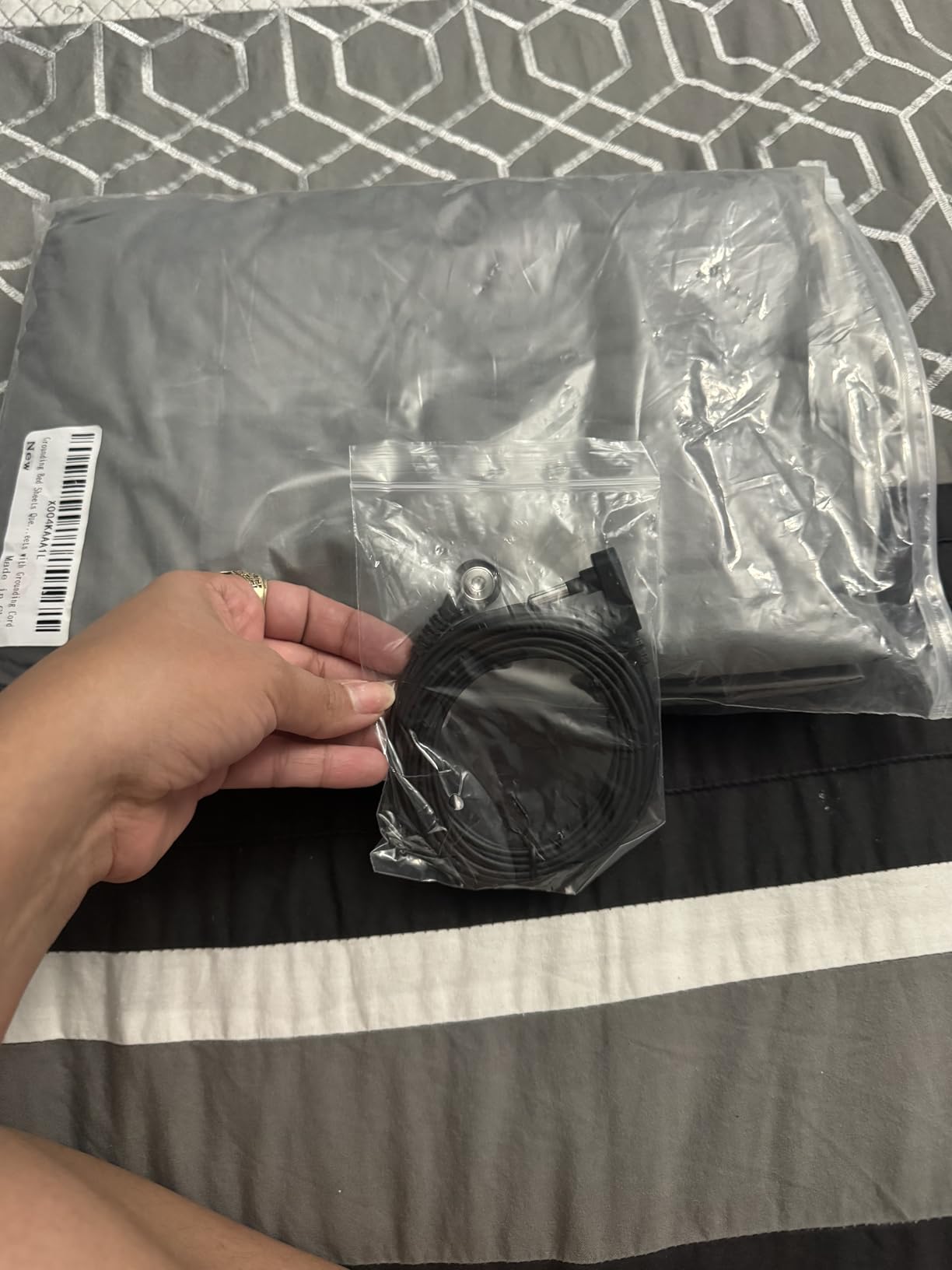 Ivellow Grounding Sheets Queen 10% Pure Silver Fiber 90% Organic Cotton Fitted Sheet Queen Size 16