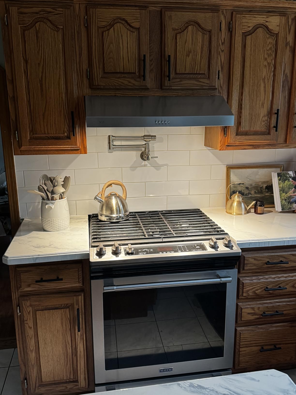 VIKIO HOME Under Cabinet Range Hood 30 Inch, 1200 CFM Dual-Motor Kitchen Vent with LED Lights, Button Control, Ducted Vent Hood, Reusable 5-Layer Aluminum Filters, Stainless Steel customer photo 2