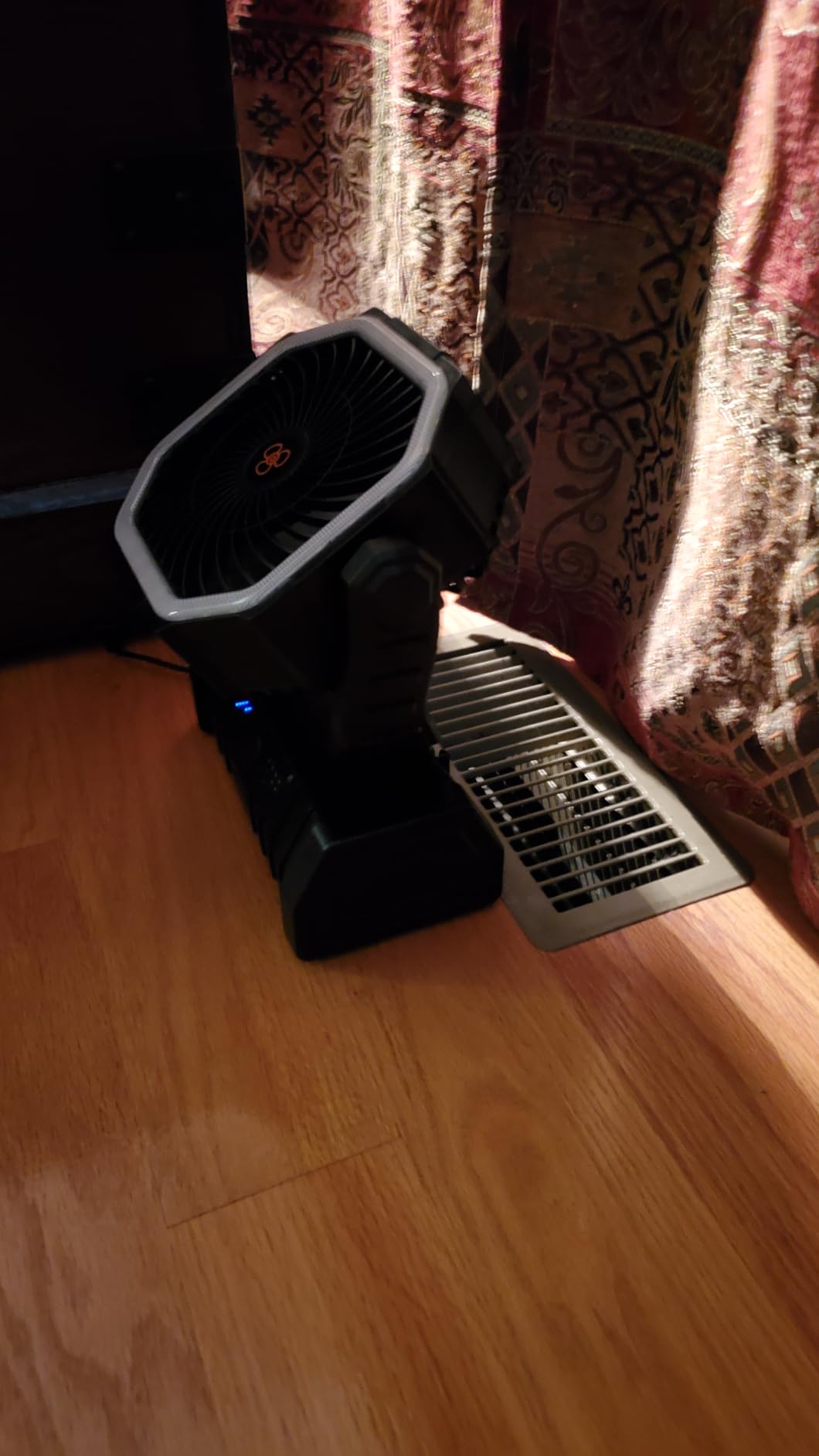 Portable Fan Rechargeable, 20000mAh Cordless Battery Powered Camping Fan with LED Light & Remote, 4 Speeds Wind, Timer, USB C, 360° Hanging Hook, Oscillating Fans for Travel Tent, Camping Essentials customer photo 1