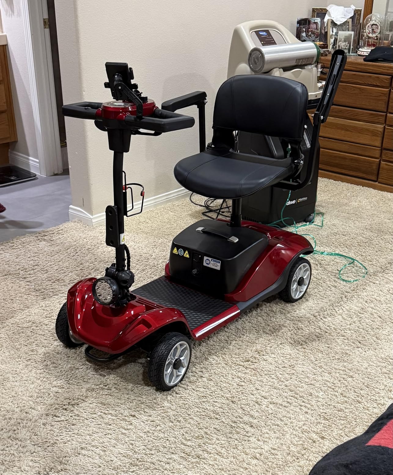 4-Wheel Mobility Scooter with Suspension&Phone Holder,350W Mobility Scooters for Seniors/Adults with Detachable Lithium Battery,330LBS Capacity 18Miles Electric Wheelchair,Front&Rear Basket customer photo 2