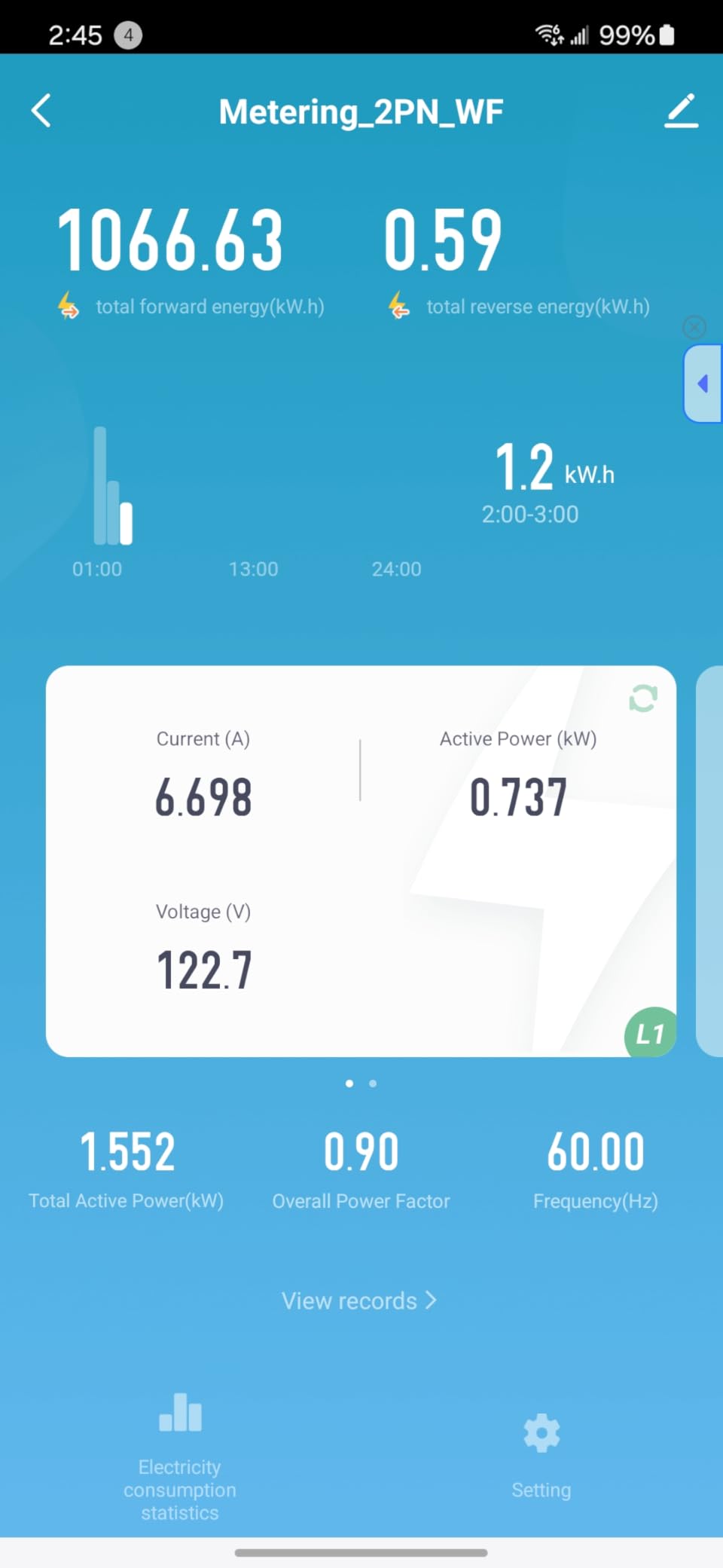 Smart Home Energy Monitor with 2 x 120A CTs, Live Electricity Usage Tracking, Bi-Directional Power Tracking, Supports Single-Phase 3-Wire System, 2.4GHz Wi-Fi (WiFi Version) customer photo 2