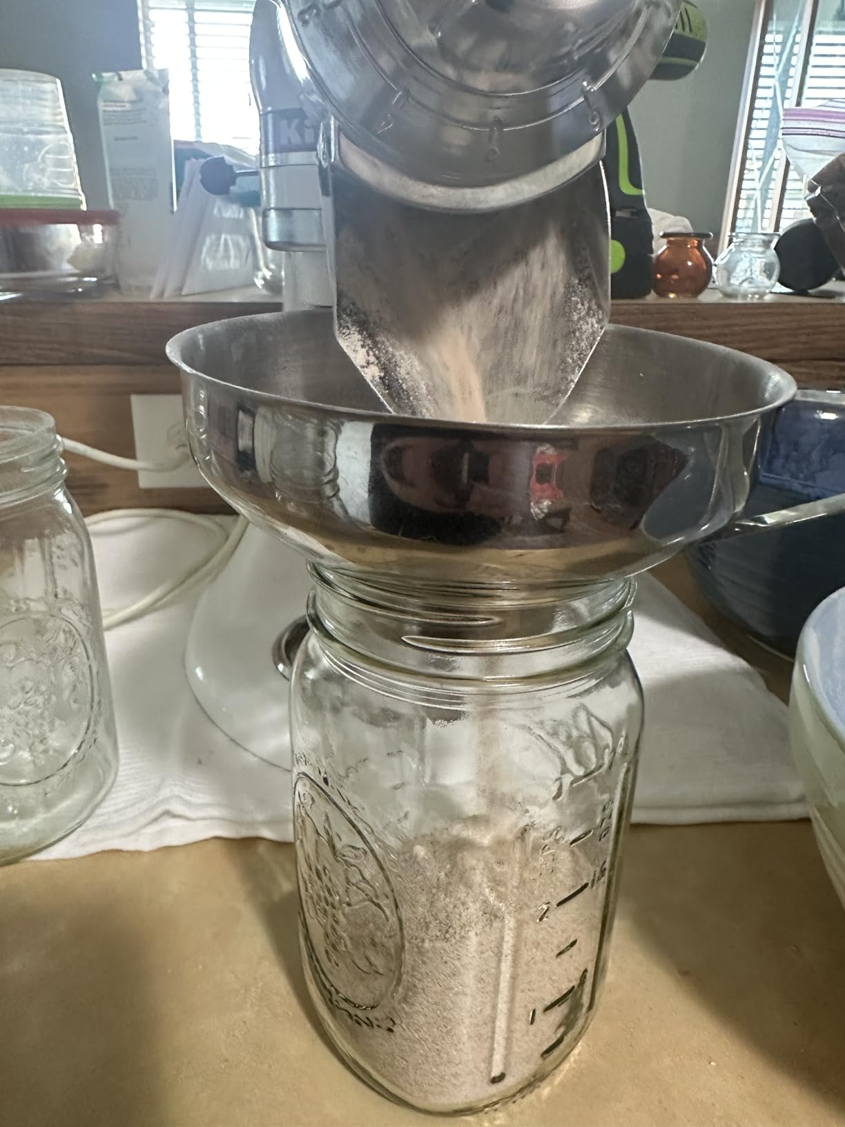 Grain Mill Attachment for KitchenAid Stand Mixer, All Metal 9 Levels Flour Mill for KitchenAid, Suitable for Fully Dried Low-Moisture, Low-Oil Grains, Grain Corn, Millet, Wheat,Sliver customer photo 2