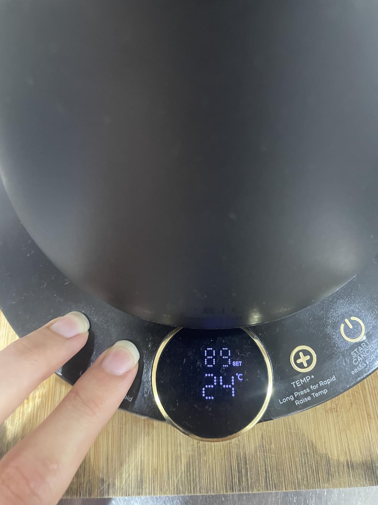 Cocinare Barista Collection Gooseneck Electric Kettle, ±1°F Precise Temperature Control for Pour-Over Coffee & Tea, Quick Heating 1500W, Stainless Steel Interior, 0.9L (Matte Black) customer photo 2