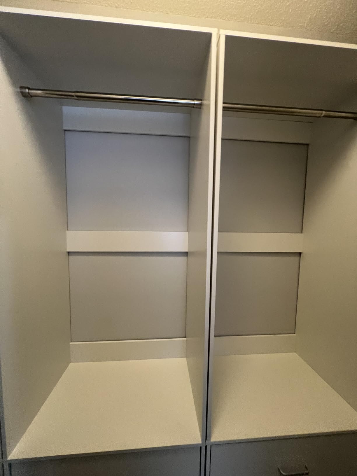 Aheaplus Closet System Closet Organizer, Wood Closet Organizer System, Walk-in Closet or Small Closets Wardrobe, Clothes Rack with Hanging Rods, 4FT Closets, Set of 2, White Oak customer photo 1