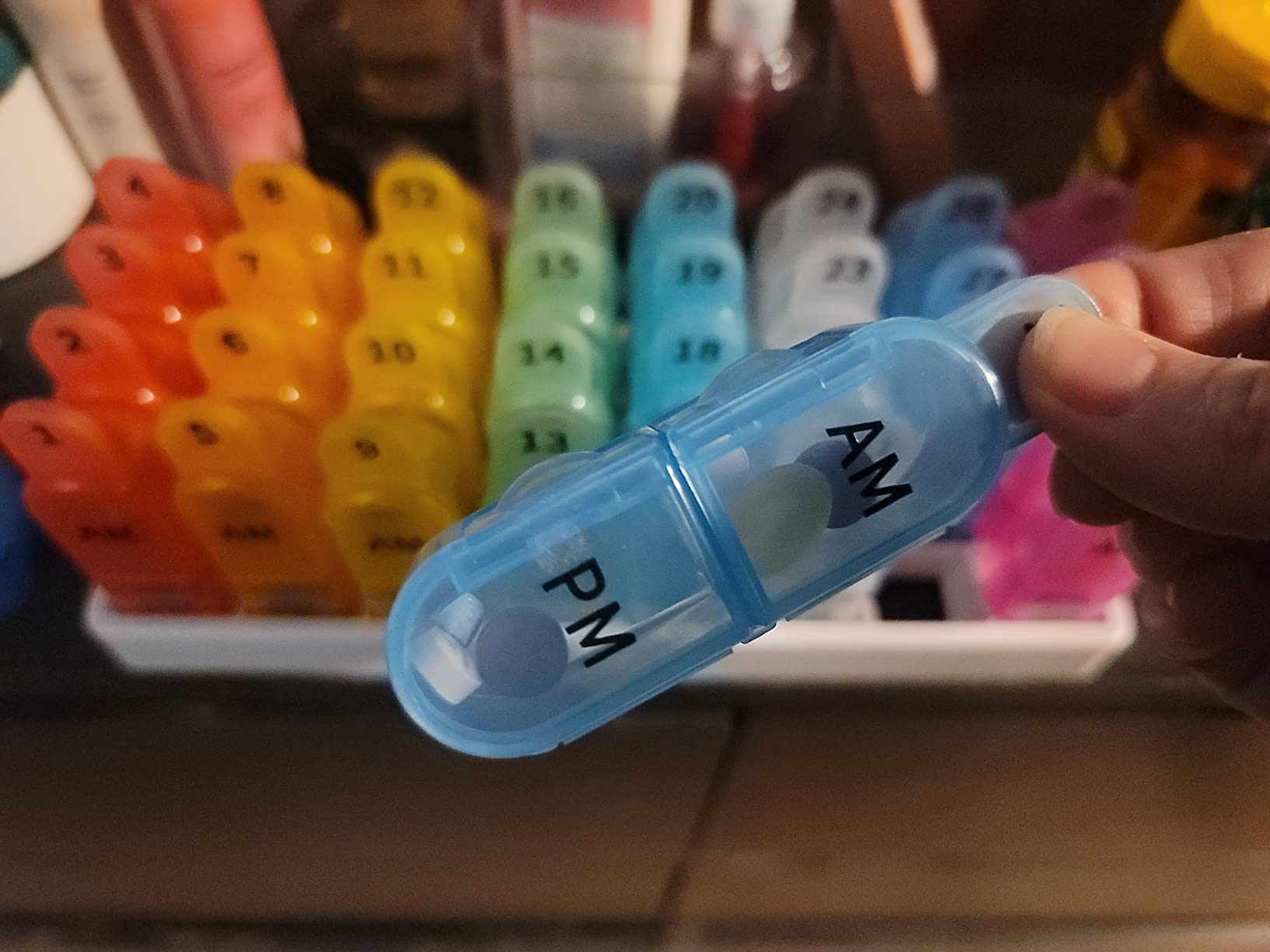 Colorwing 2025 Smart Pill Dispenser for Seniors - 31-Slot Automatic Medication Organizer with Bluetooth Alarms, Fingerprint & Mechanical Dual Lock, Daily Timed Dispenser (Elderly-Friendly Design) customer photo 1