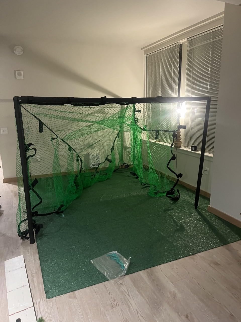 YUNIC Golf Driving Cage with Metal Frame - Choose Standard Hitting Target or Simulator Impact Screen customer photo 1