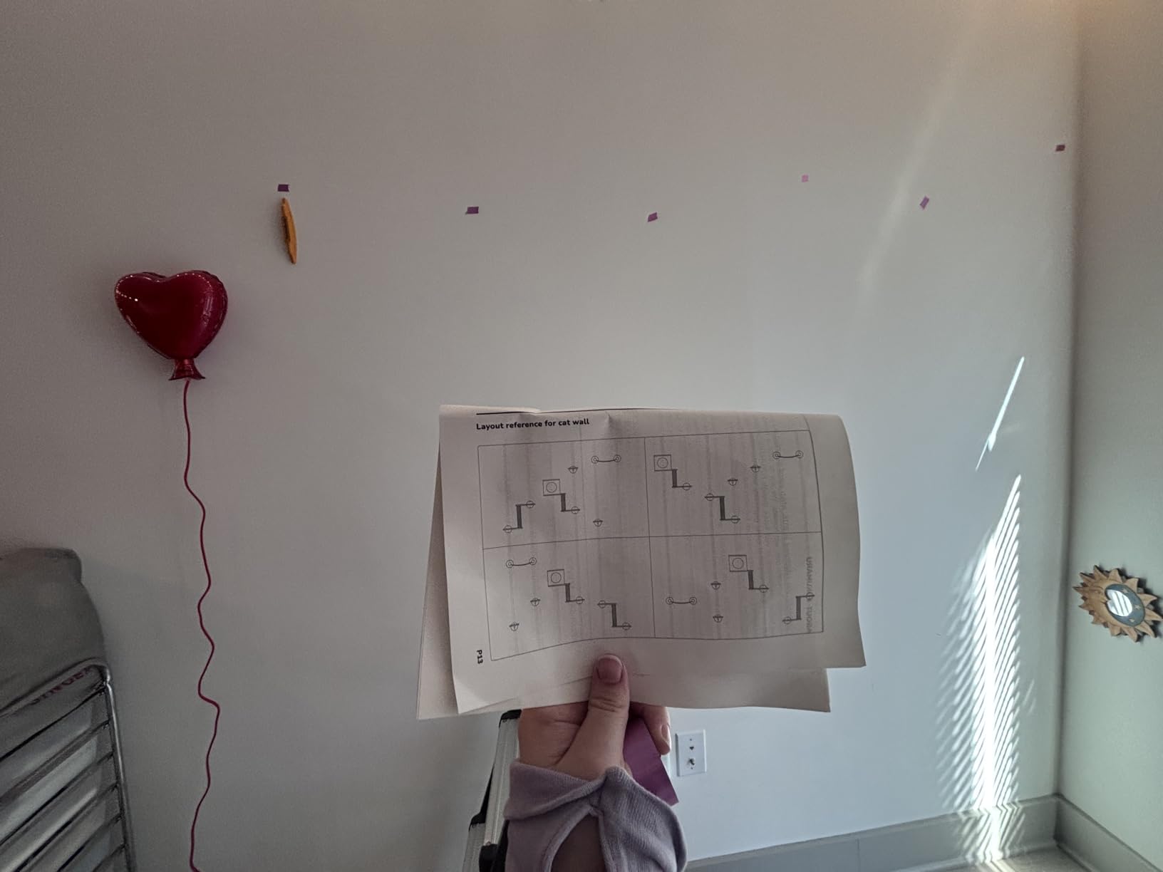 FUKUMARU Cat Wall Shelves, 5-Piece Stable Wooden Wall-Mounted Furniture Set, Kitty Climber with Hammock, House, Steps, Scratching Post (Beige) customer photo 1