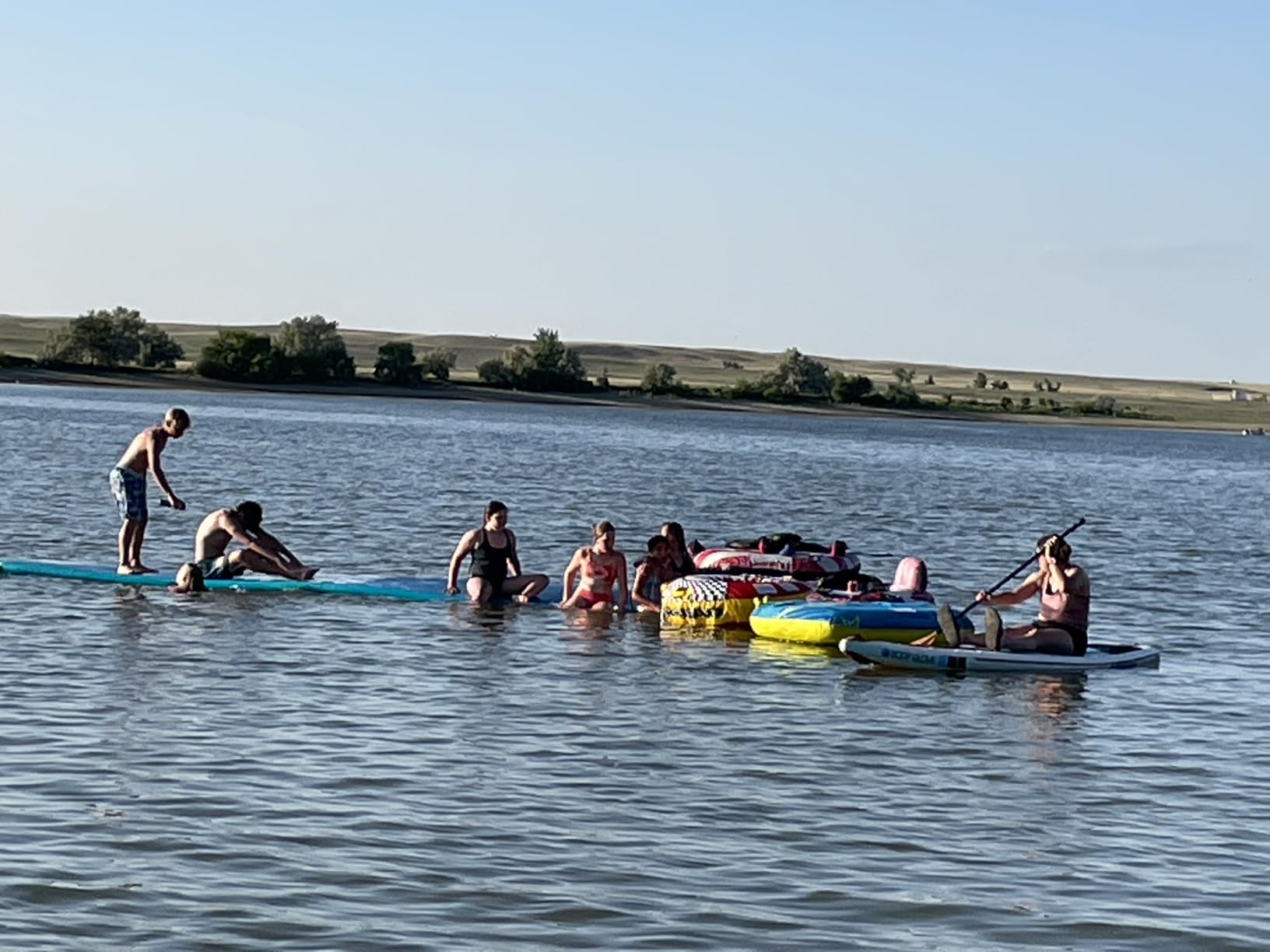 Inflatable Floating Dock for Lakes, Thick and Extra Wide Lake Floats for Adults, Non-Slip Air Dock Platform with Portable Carrying Bag, Floating Platform Island for Pool Beach Ocean (5 ft x 6.6 ft x 6in) customer photo 1