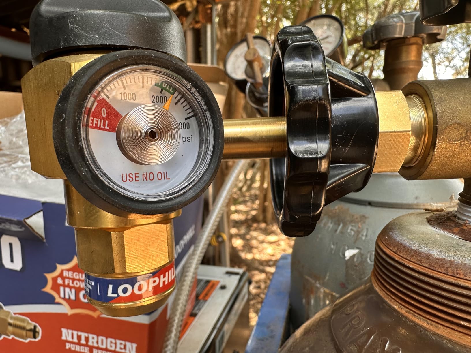 LOOPHILL VN-650 Nitrogen Purging Regulator w/650PSI - 4-Position Flow Control (TST/PRG/BRZ/OFF), Heavy-Duty Brass Body for Leak Testing & Welding Protection customer photo 2