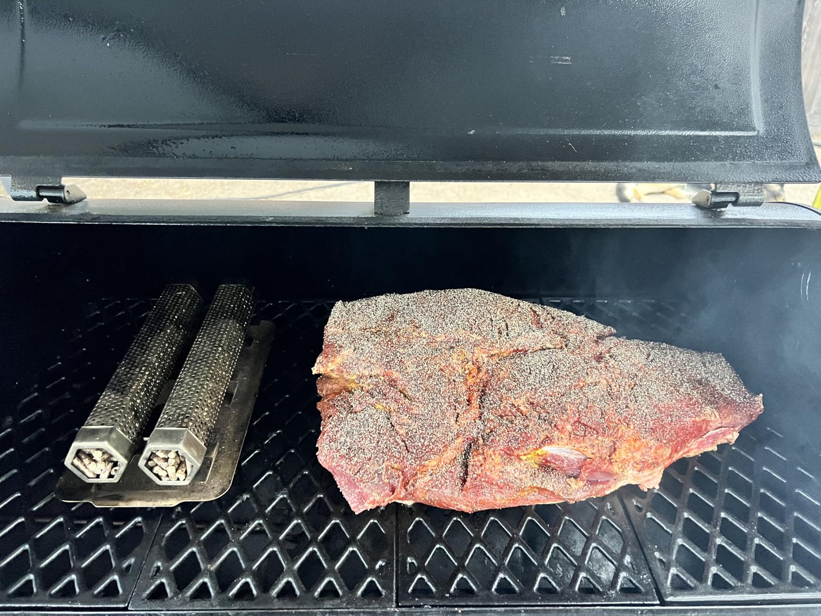 Pellet Smoker Tube with Tube Lid & Tray - 5 Hours of Billowing Smoke, Hot or Cold Smoking, for Any Grill or Smoker- Tray is Compatible With All Standard 12-inch Hexagonal Smoker Tubes customer photo 2