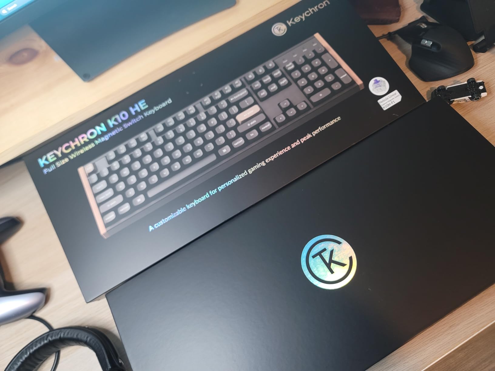 Keychron K10 HE Hall Effect Keyboard Wireless, Magnetic Switch Hot Swappable, Adjustable Actuation Rapid Trigger Mode with Aluminum + Wood Frame, Full-Size Custom RGB for Mac Windows Linux - Black customer photo 1