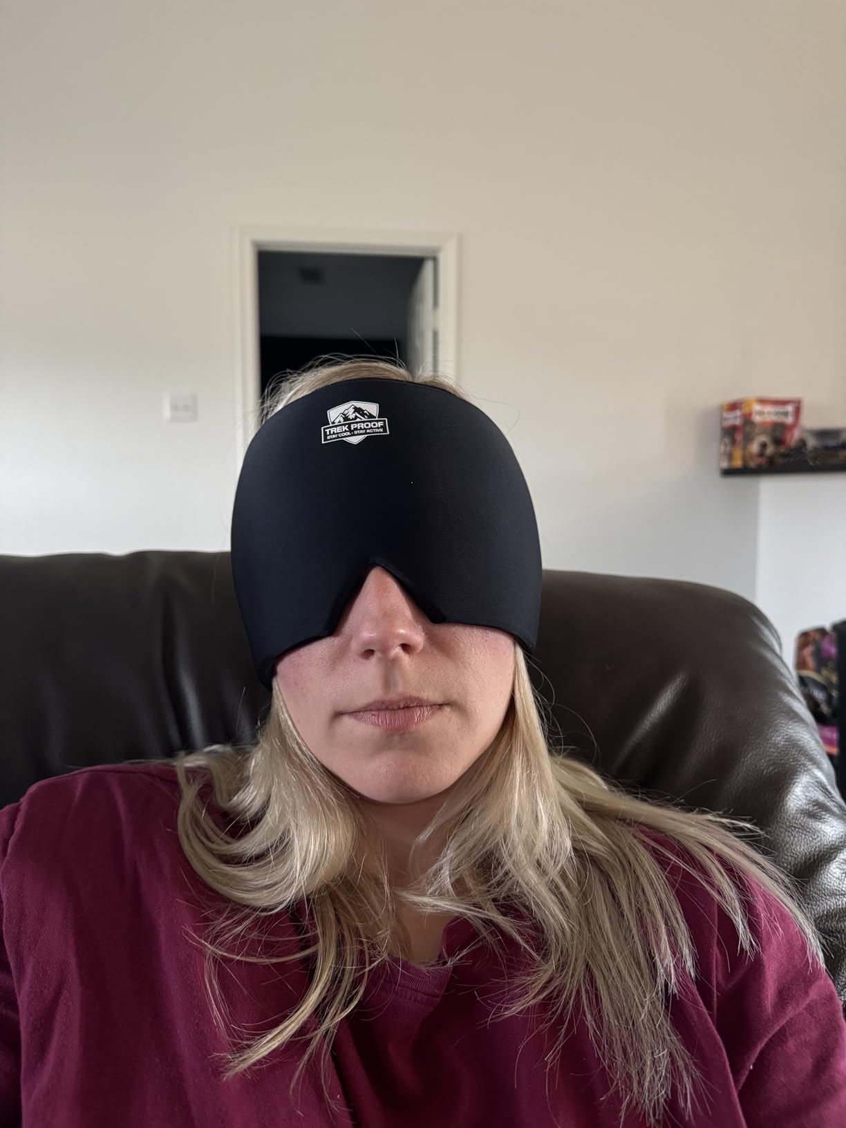 Trekproof Migraine Relief Cap, Cooling Gel Headache Relief Cap, Ice Pack for Face and Eyes, Cooling Migraine Mask, Soothing Cold Therapy Head Ice Pack Head Wrap for Tension, Sinus, Hangovers customer photo 1