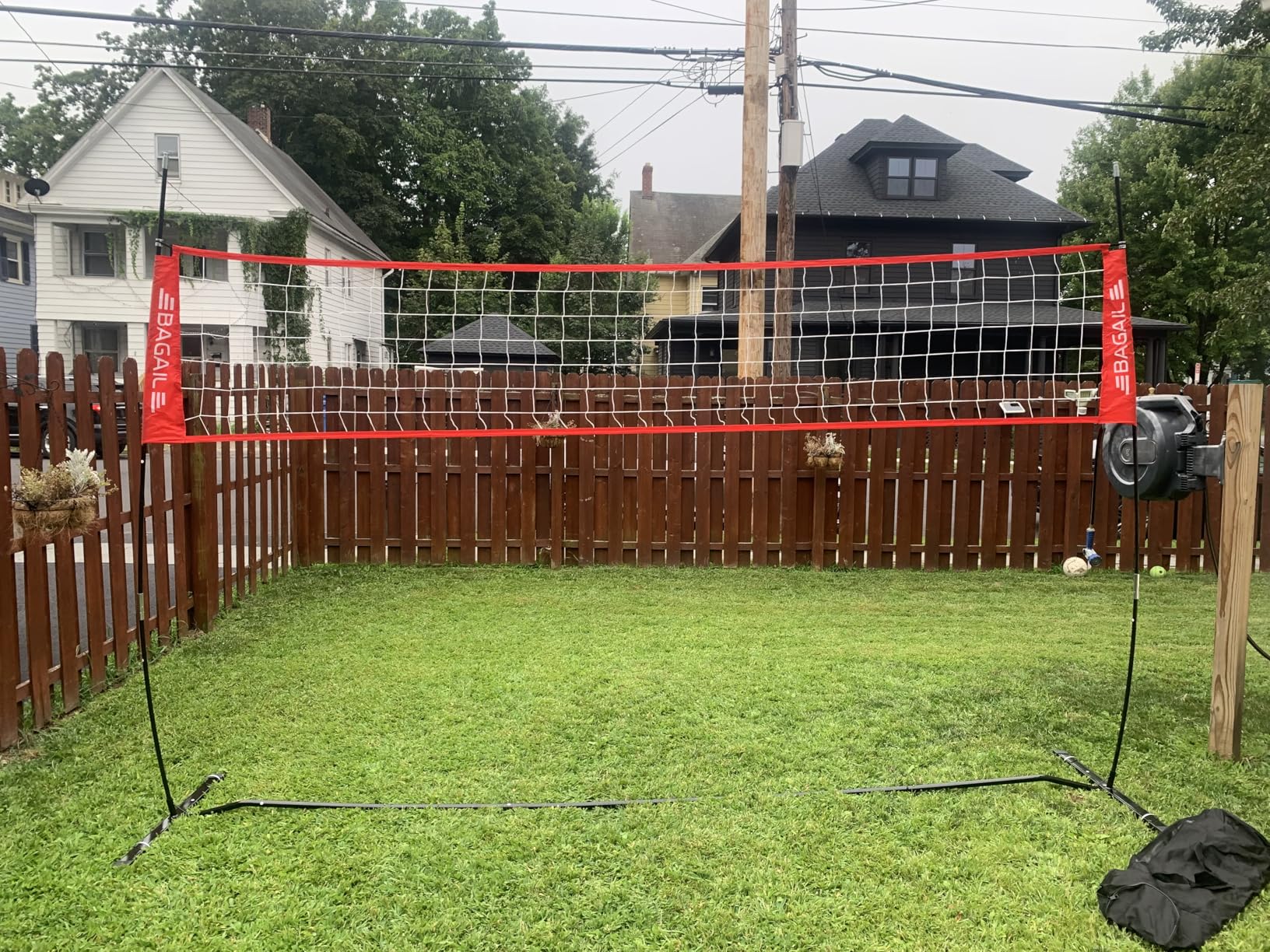 BAGAIL Volleyball Net, 12ft/20ft Portable Volleyball Net for Backyard - Adjustable Height, Heavy-Duty Frame, Freestanding Design - Portable Outdoor/Indoor Volleyball Set with Carry Bag customer photo 1