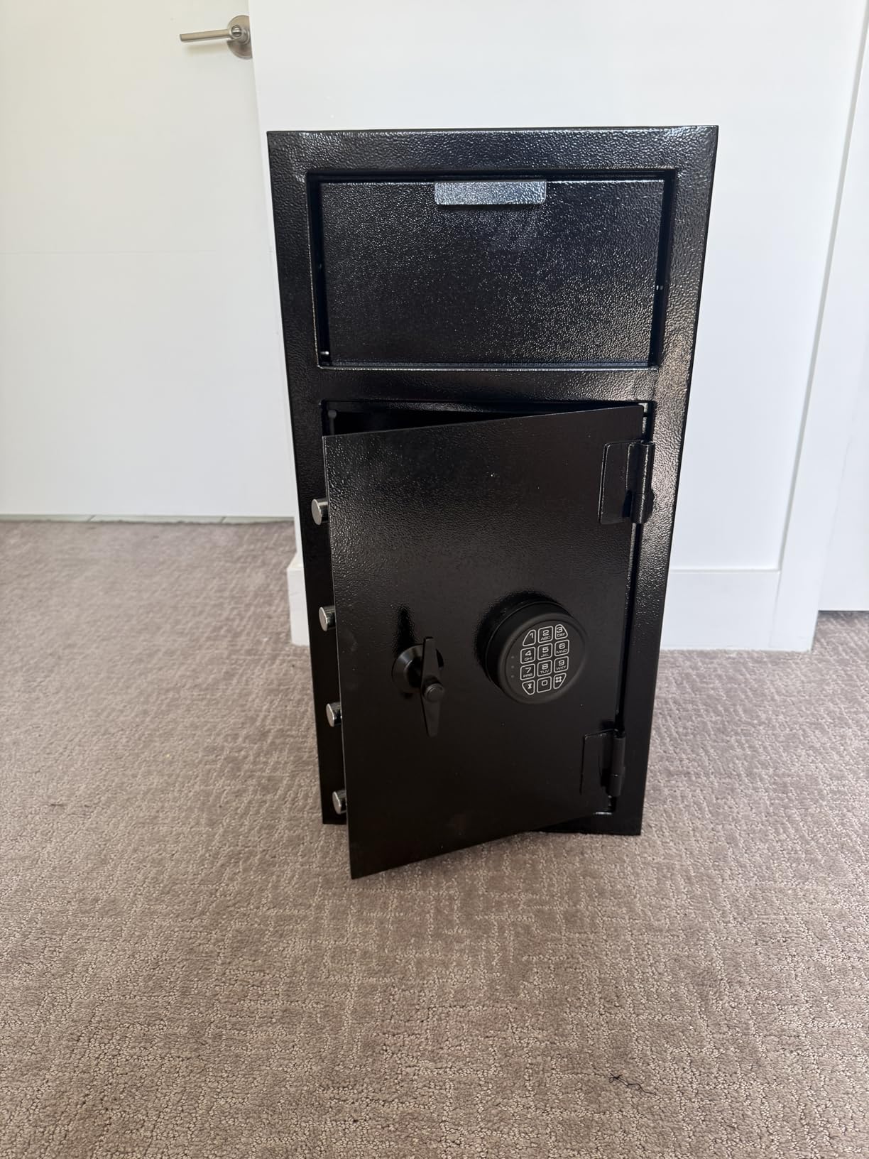 9.5 CUB Drop Safe Heavy Duty Dual Door Safe Box Fireproof Waterproof Money Safes Box withDigital Combination and Anti-Fishing & Free Fireproof Bag for Home Office Jewelry Documents customer photo 2