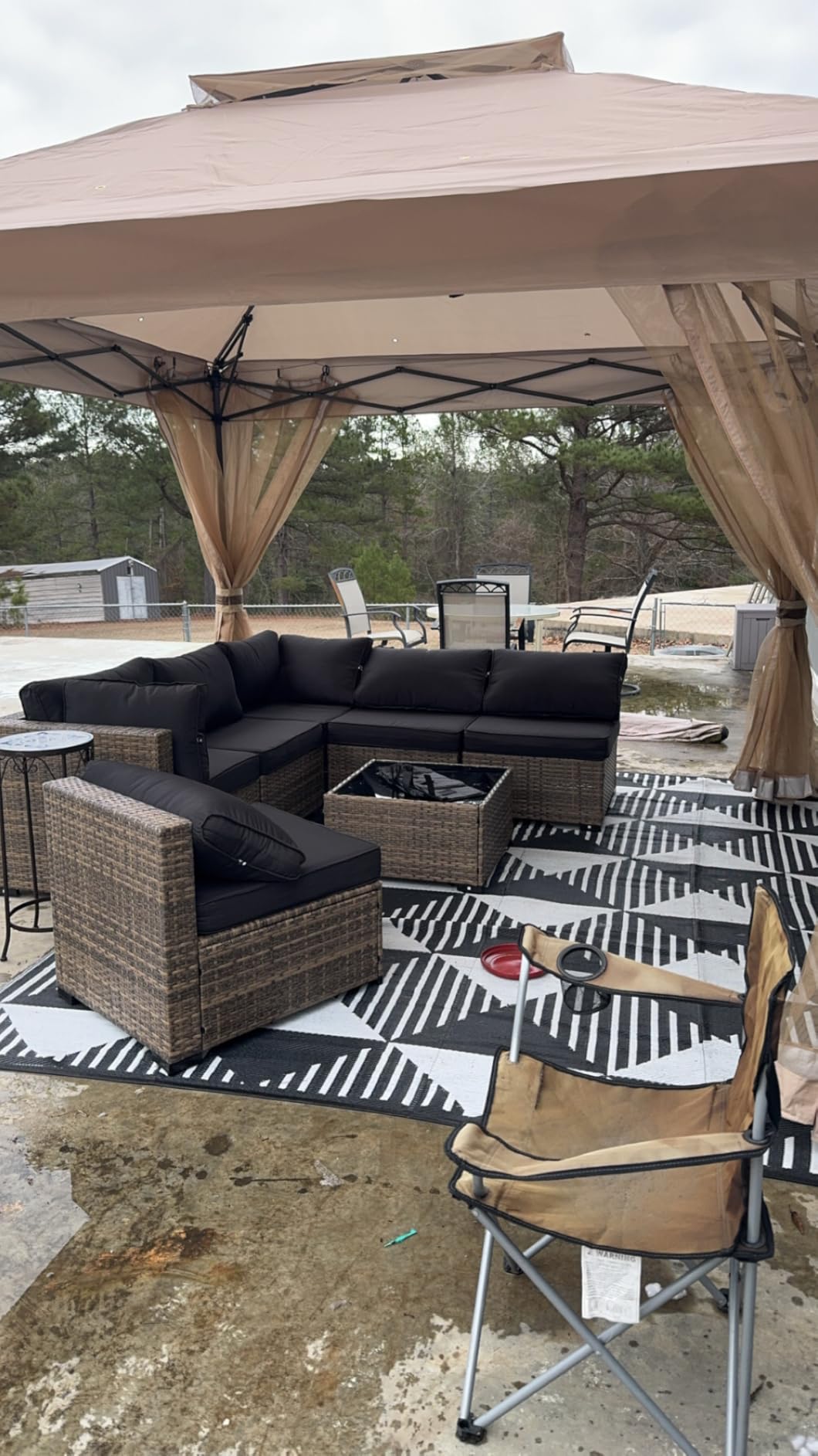 Aoxun Patio Furniture Sets, 7-Piece Outdoor Patio Furniture with Thick Cushions, Wicker Outdoor Conversation Set Sectional Sofa for Backyard, Poolside, Garden customer photo 1