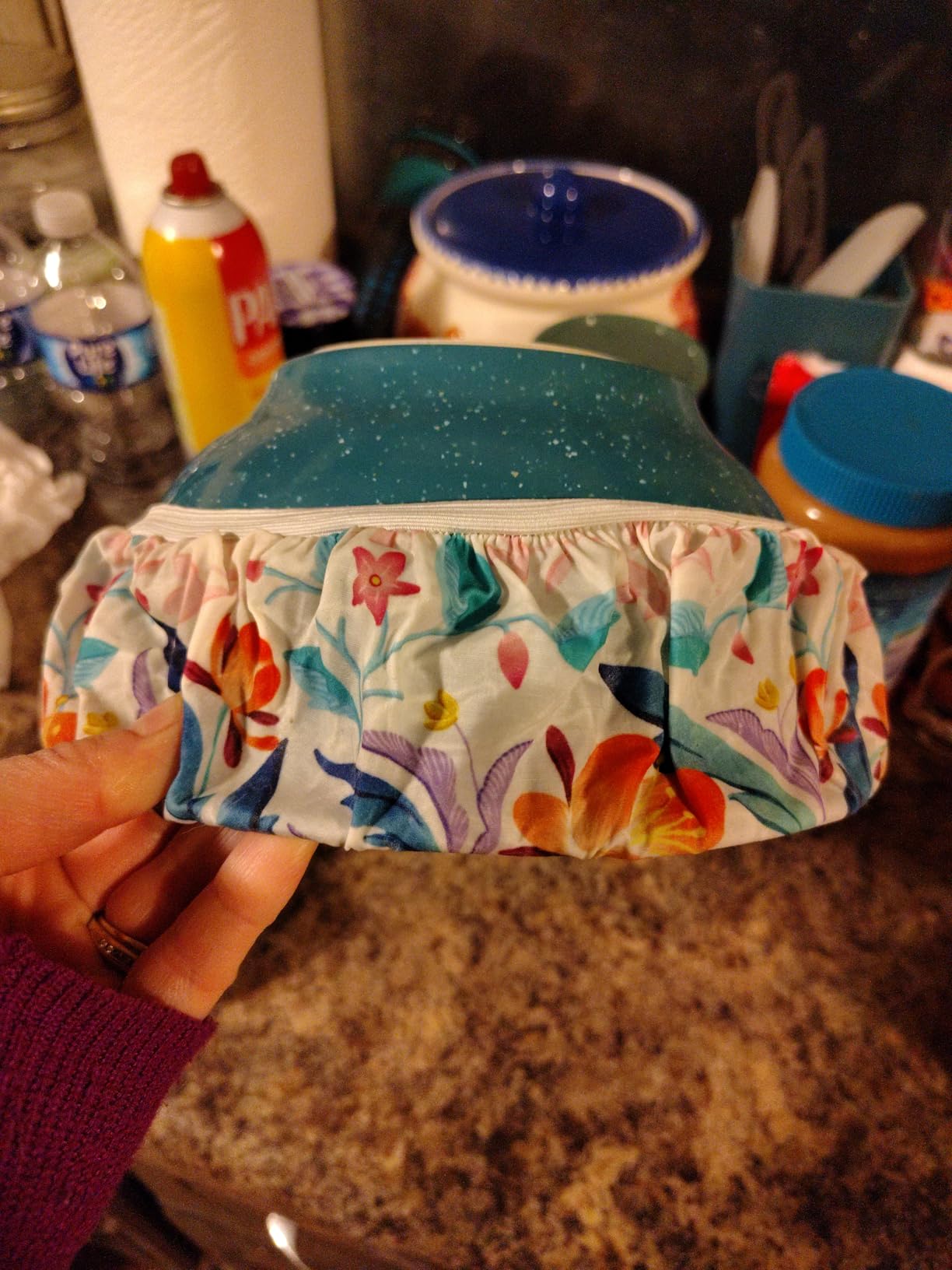 5-Size Reusable Beeswax Bowl Covers for Bread Proofing, Cotton Cloth Flexible Beeswax Wraps for Food Storage customer photo 1