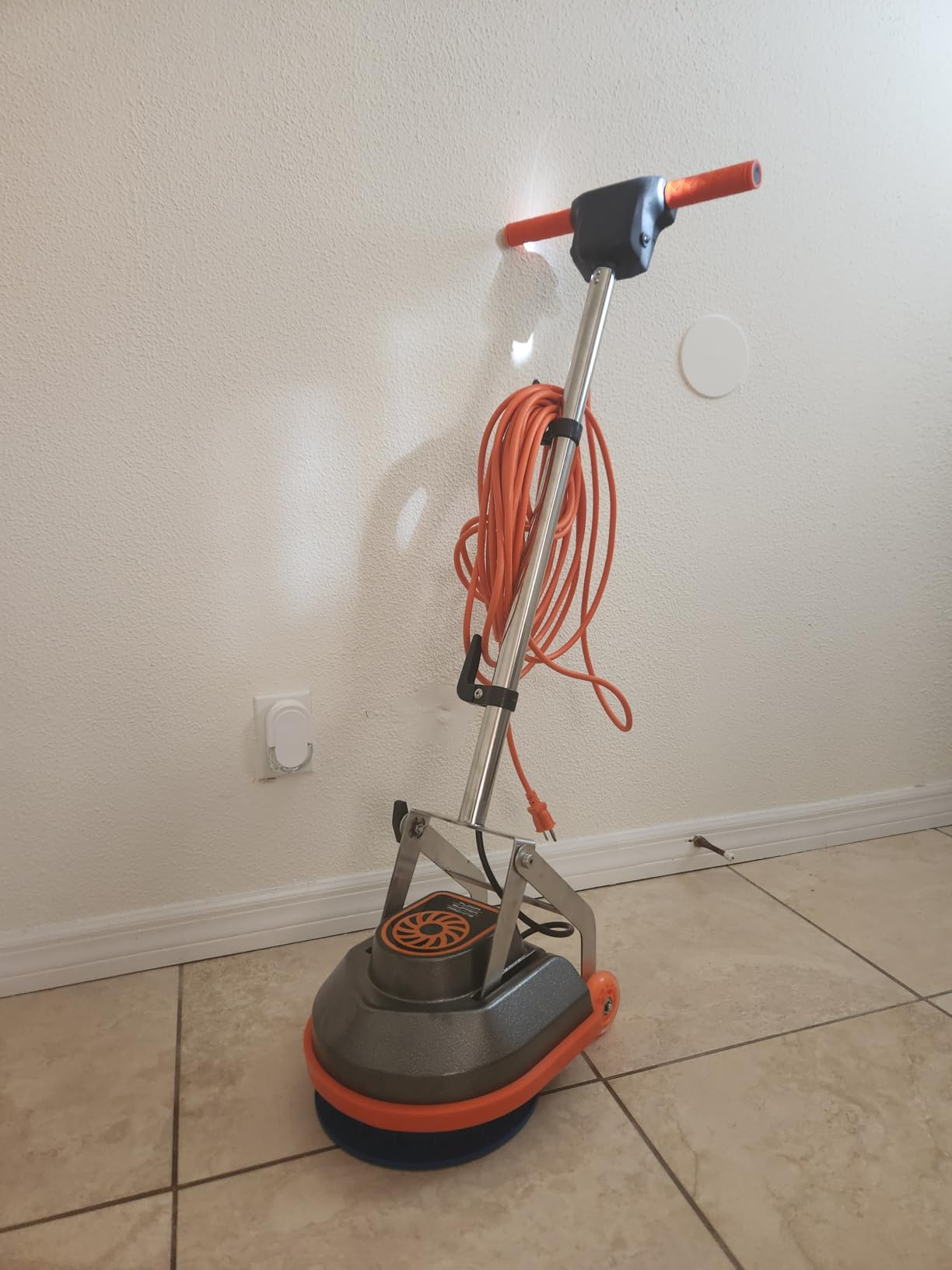 Commercial Floor Scrubber Machine with Brushes and Pads, Heavy Duty Floor Cleaner Polisher and Buffer- Deep Cleaning Tile and Grout, Hardwood Floors and Carpets customer photo 1